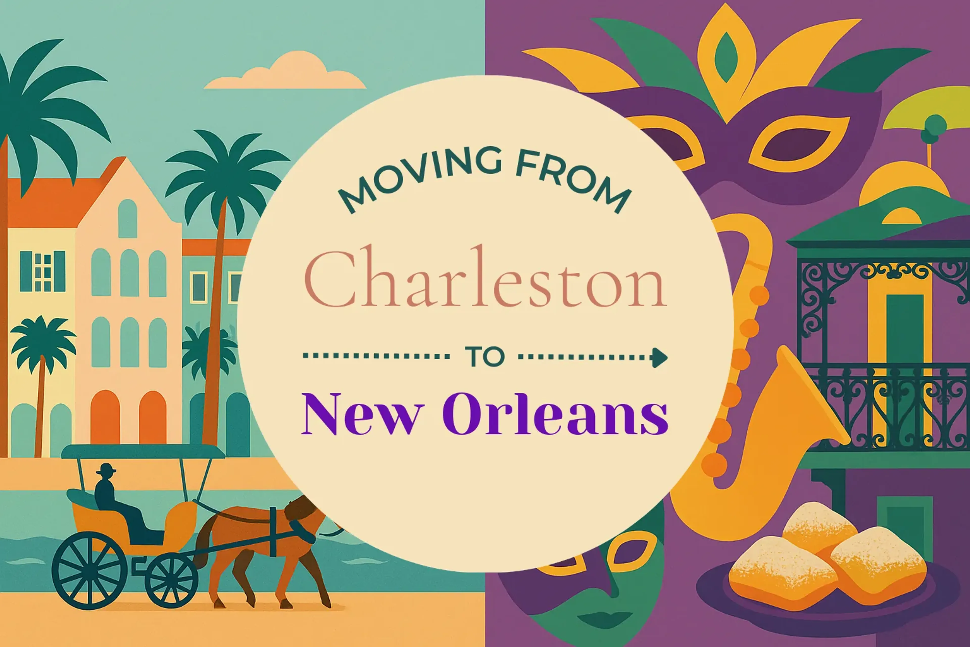 Side-by-side comparison of Charleston to New Orleans moving companies