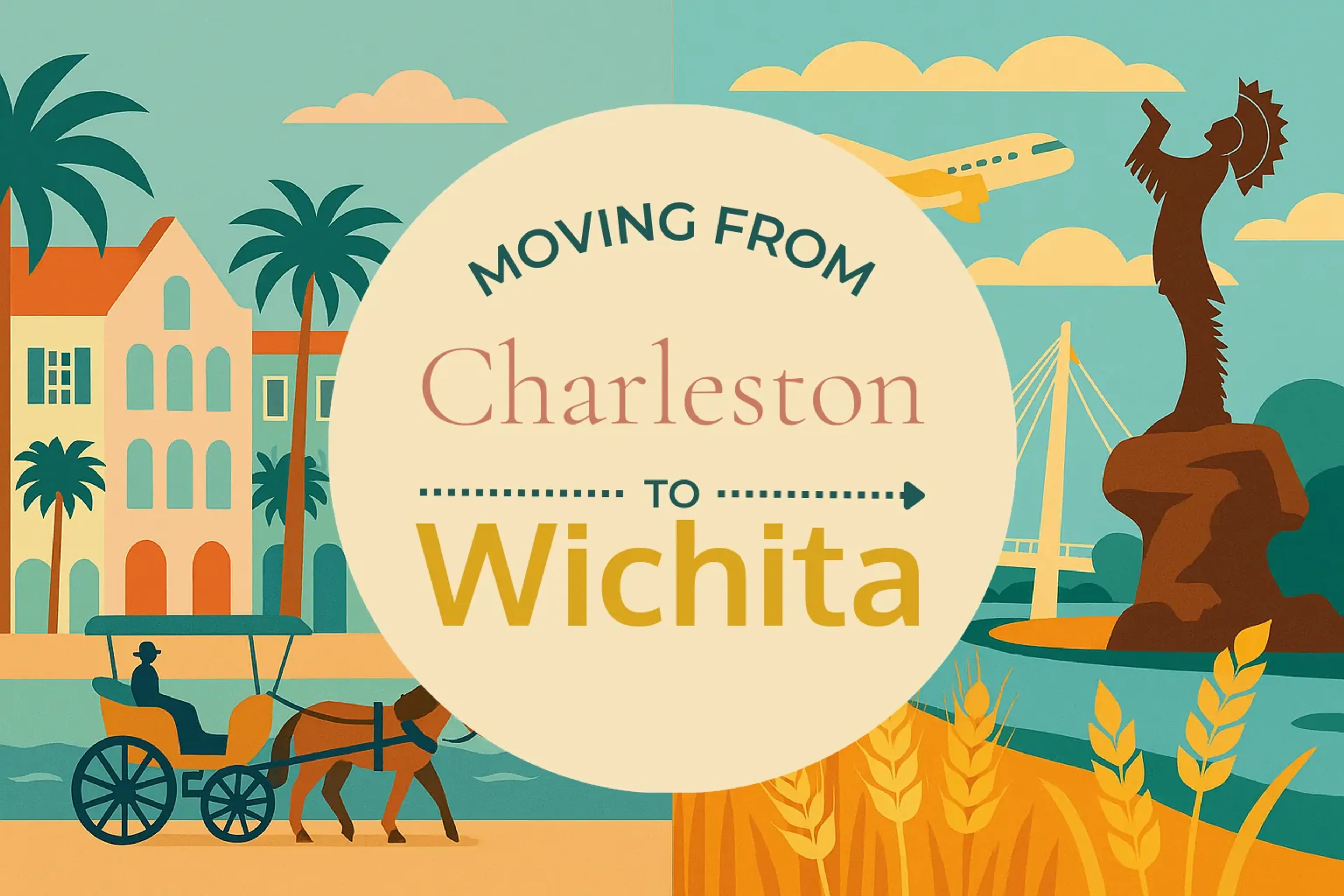 Side-by-side comparison of Charleston to Wichita moving companies