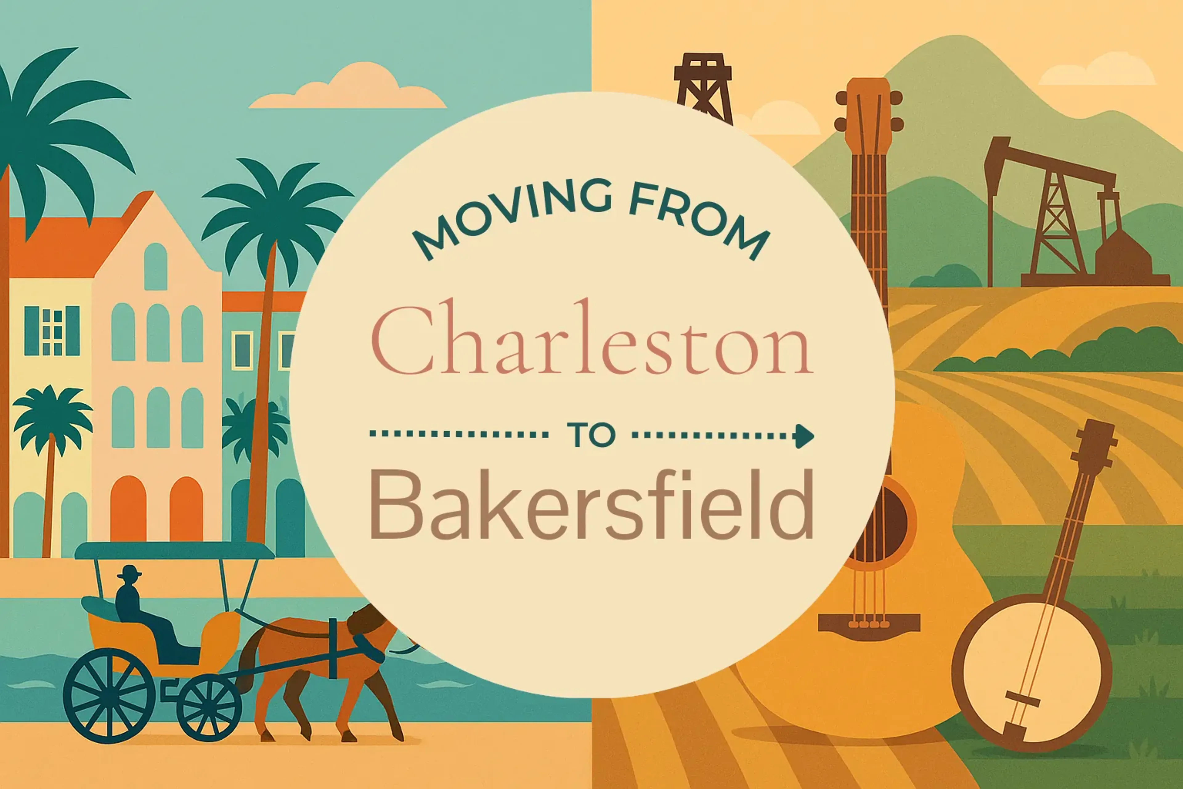 Side-by-side comparison of Charleston to Bakersfield moving companies