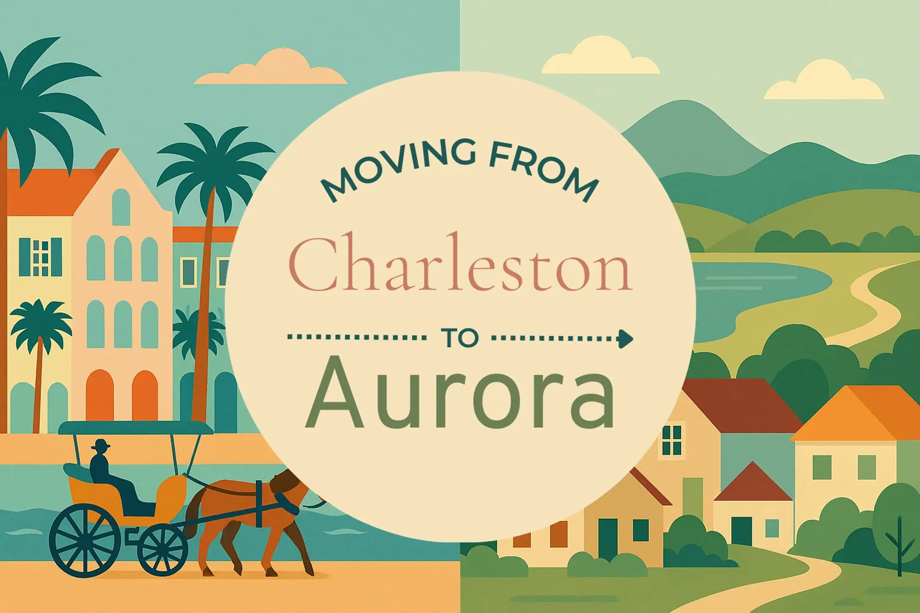 Side-by-side comparison of Charleston to Aurora moving companies