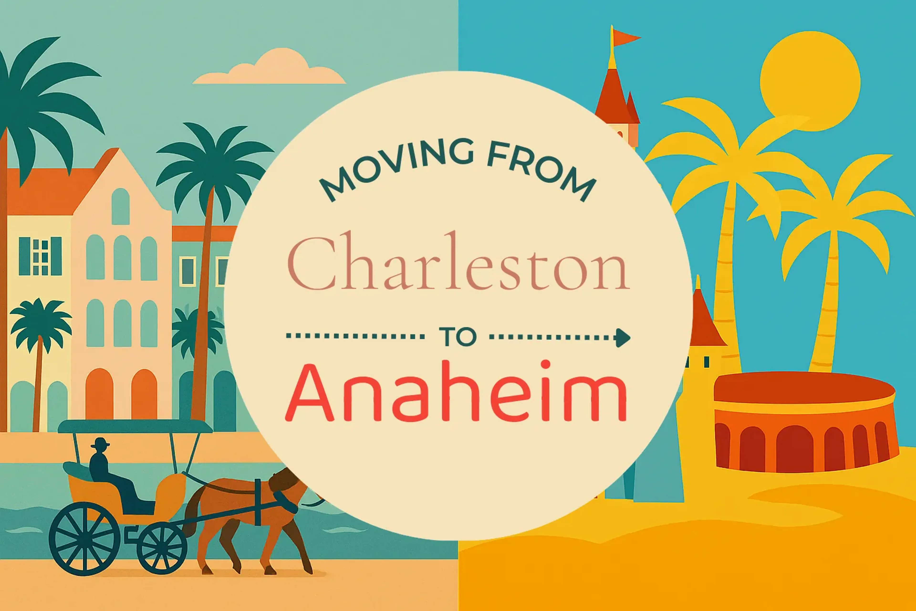 Side-by-side comparison of Charleston to Anaheim moving companies