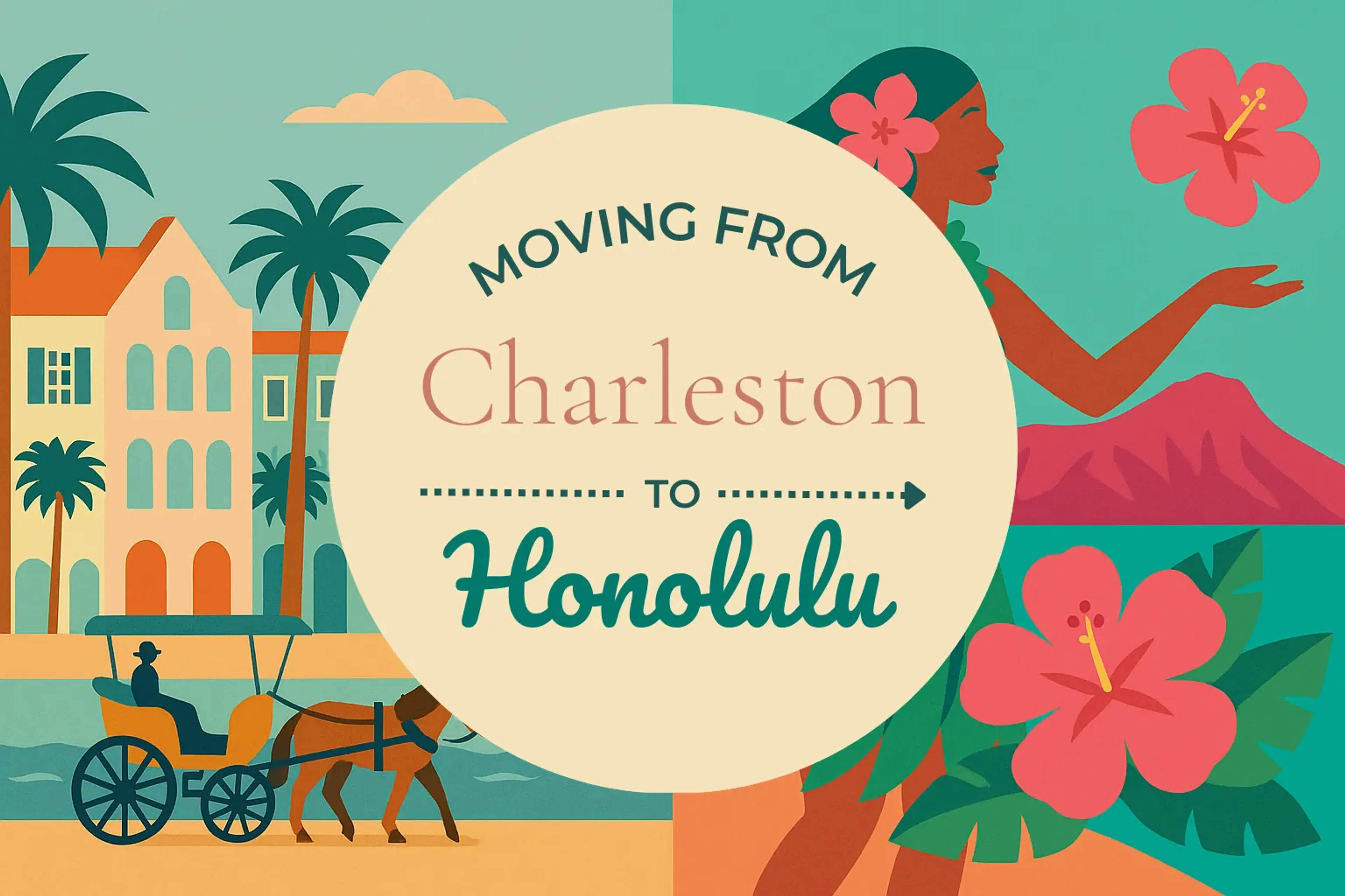 Side-by-side comparison of Charleston to Honolulu moving companies