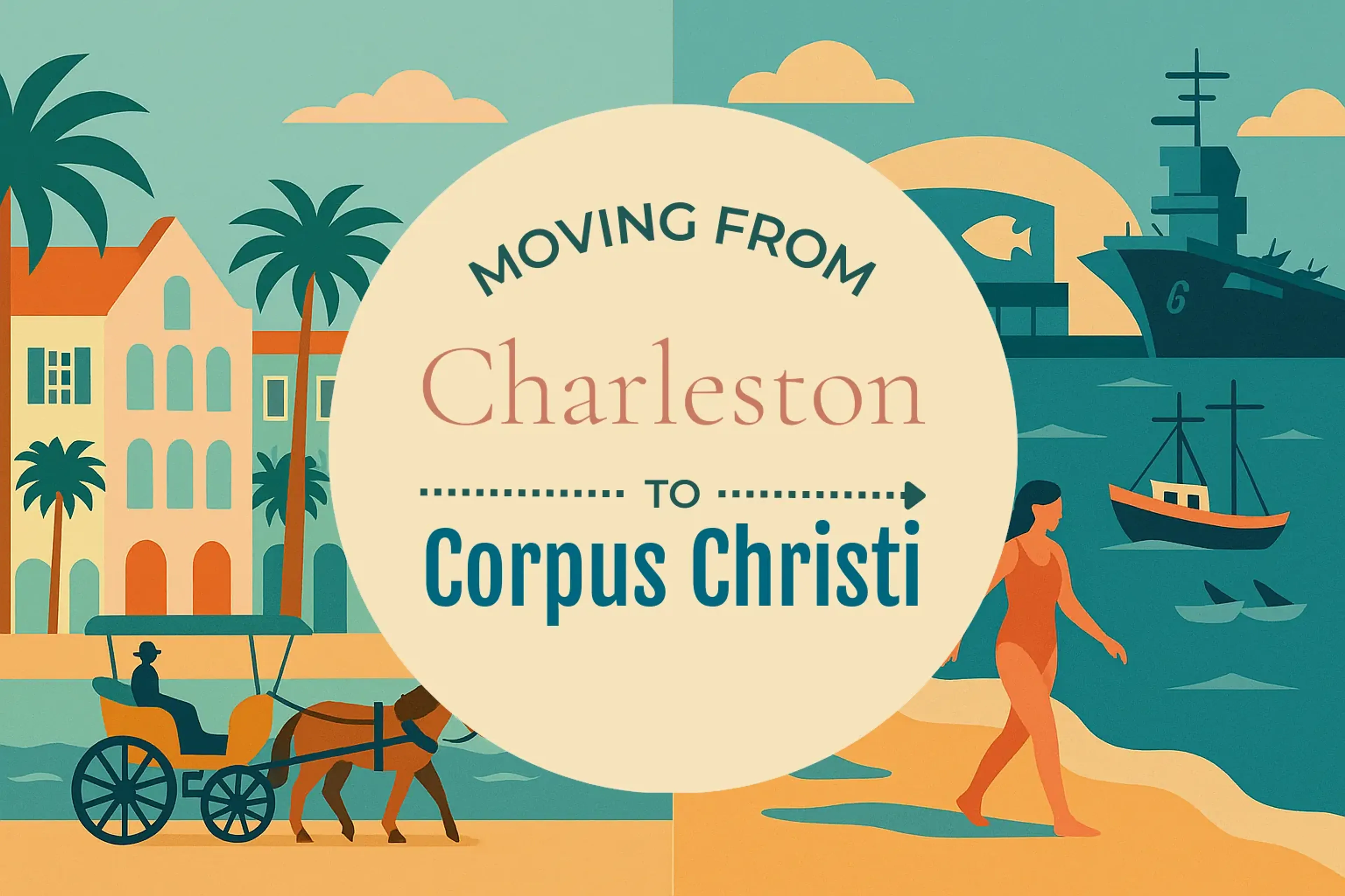Side-by-side comparison of Charleston to Corpus Christi moving companies