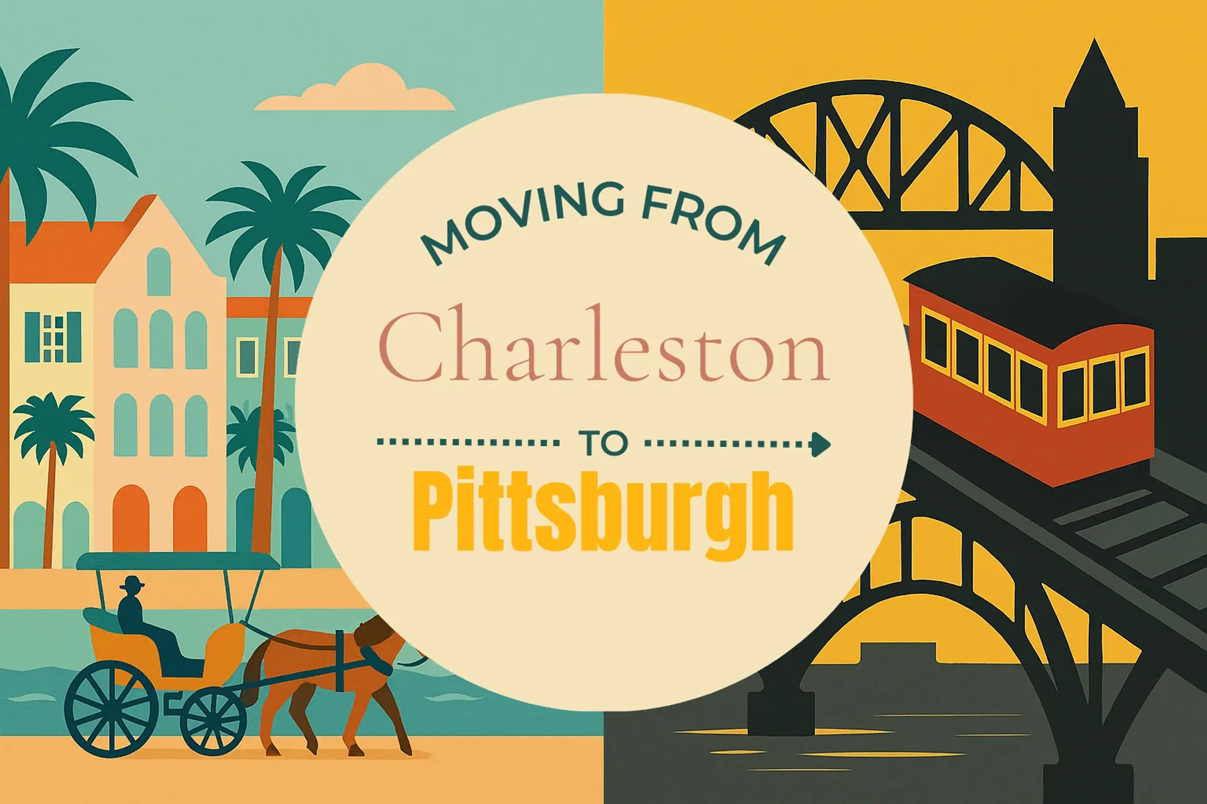 Side-by-side comparison of Charleston to Pittsburgh moving companies