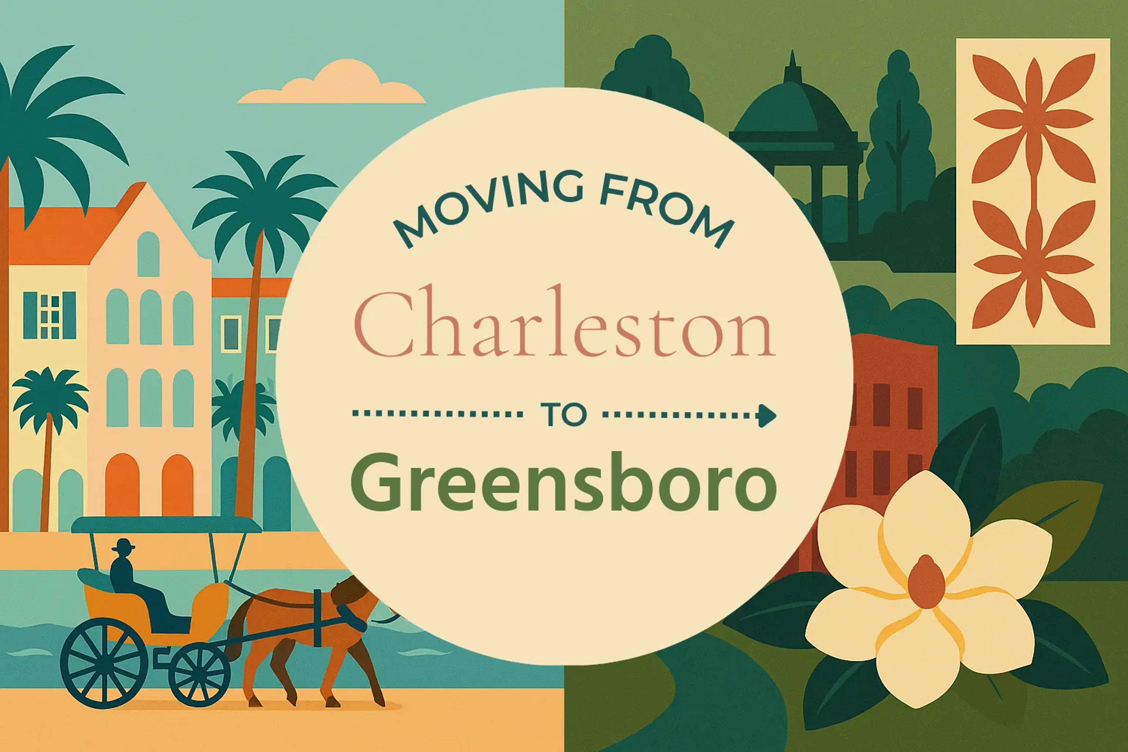 Side-by-side comparison of Charleston to Greensboro moving companies