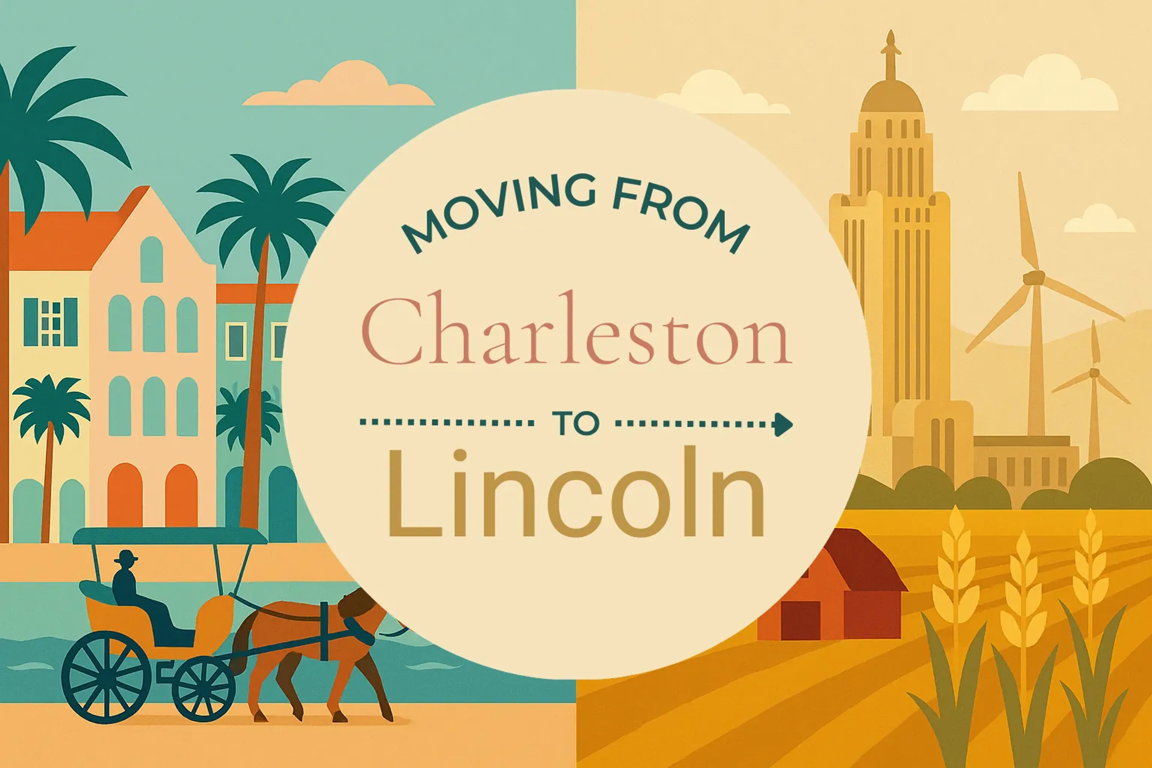 Side-by-side comparison of Charleston to Lincoln moving companies