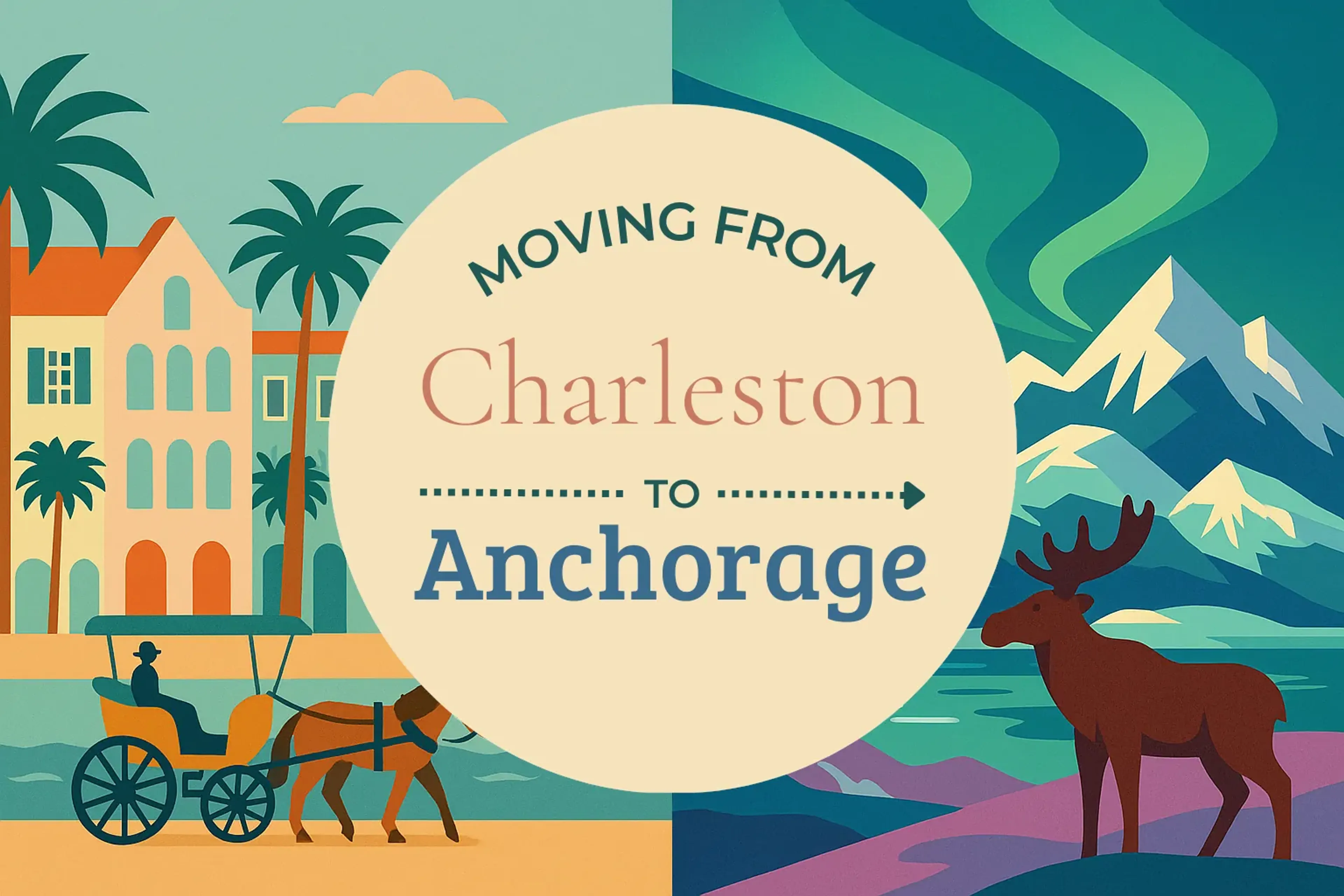 Side-by-side comparison of Charleston to Anchorage moving companies