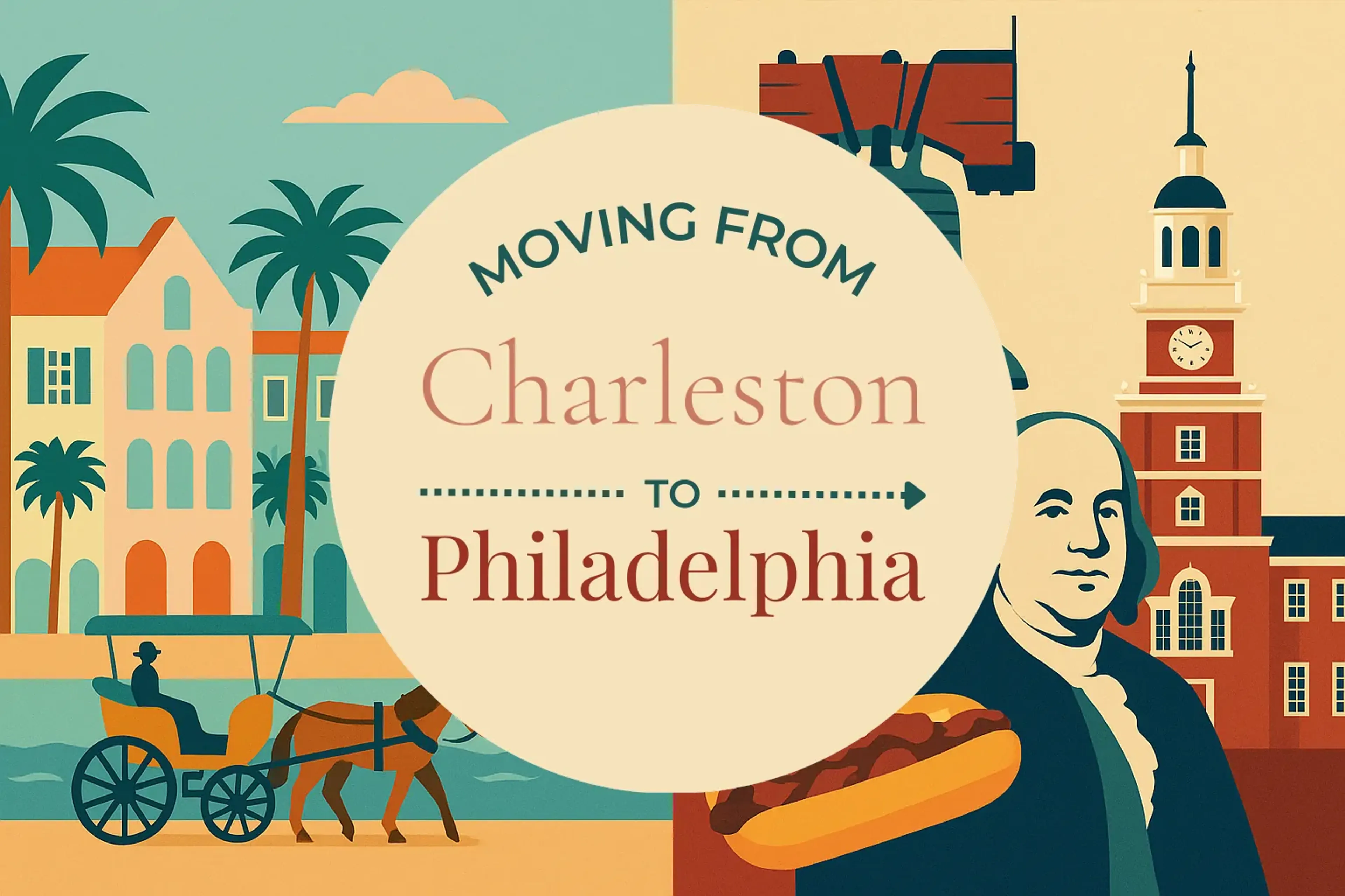 Side-by-side comparison of Charleston to Philadelphia moving companies