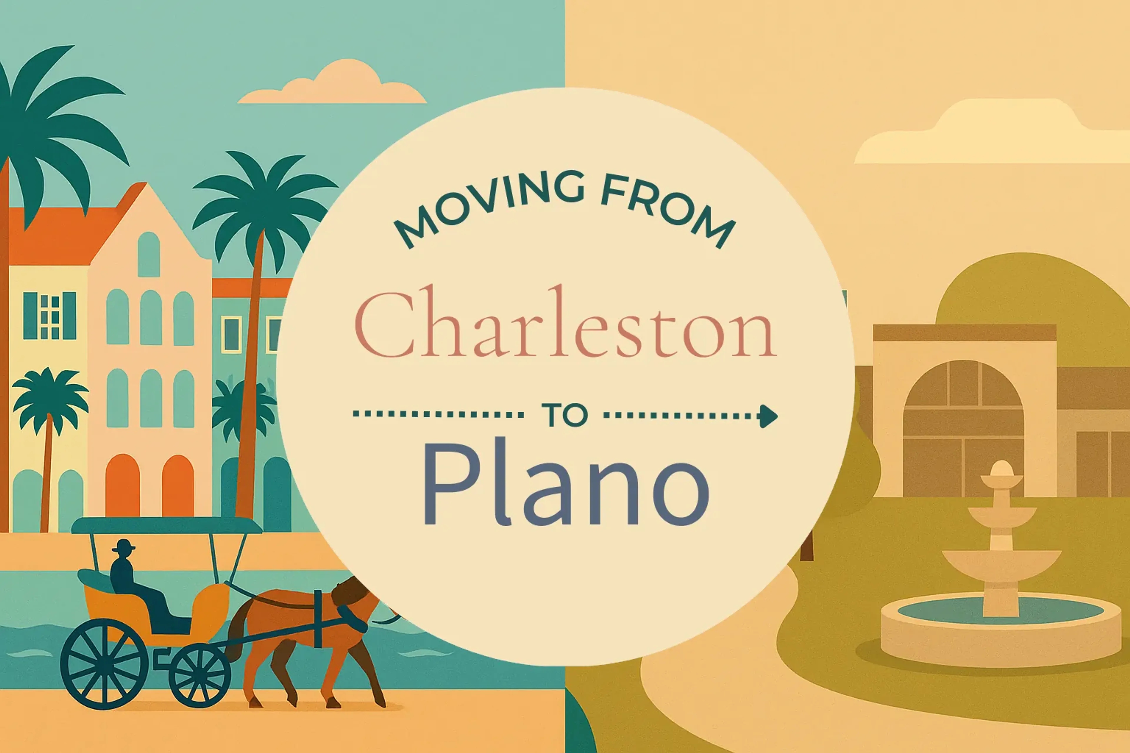 Side-by-side comparison of Charleston to Plano moving companies