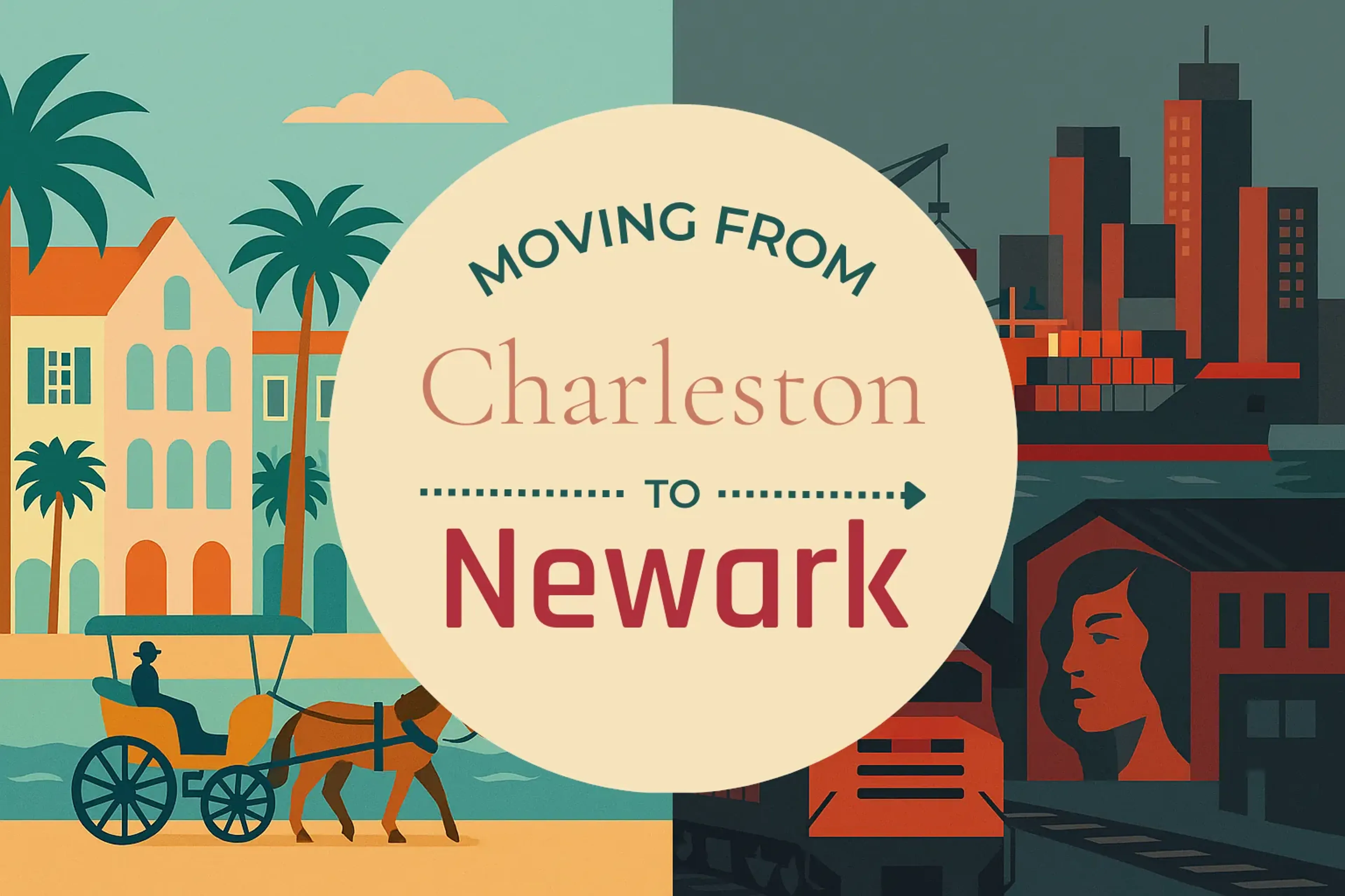 Side-by-side comparison of Charleston to Newark moving companies
