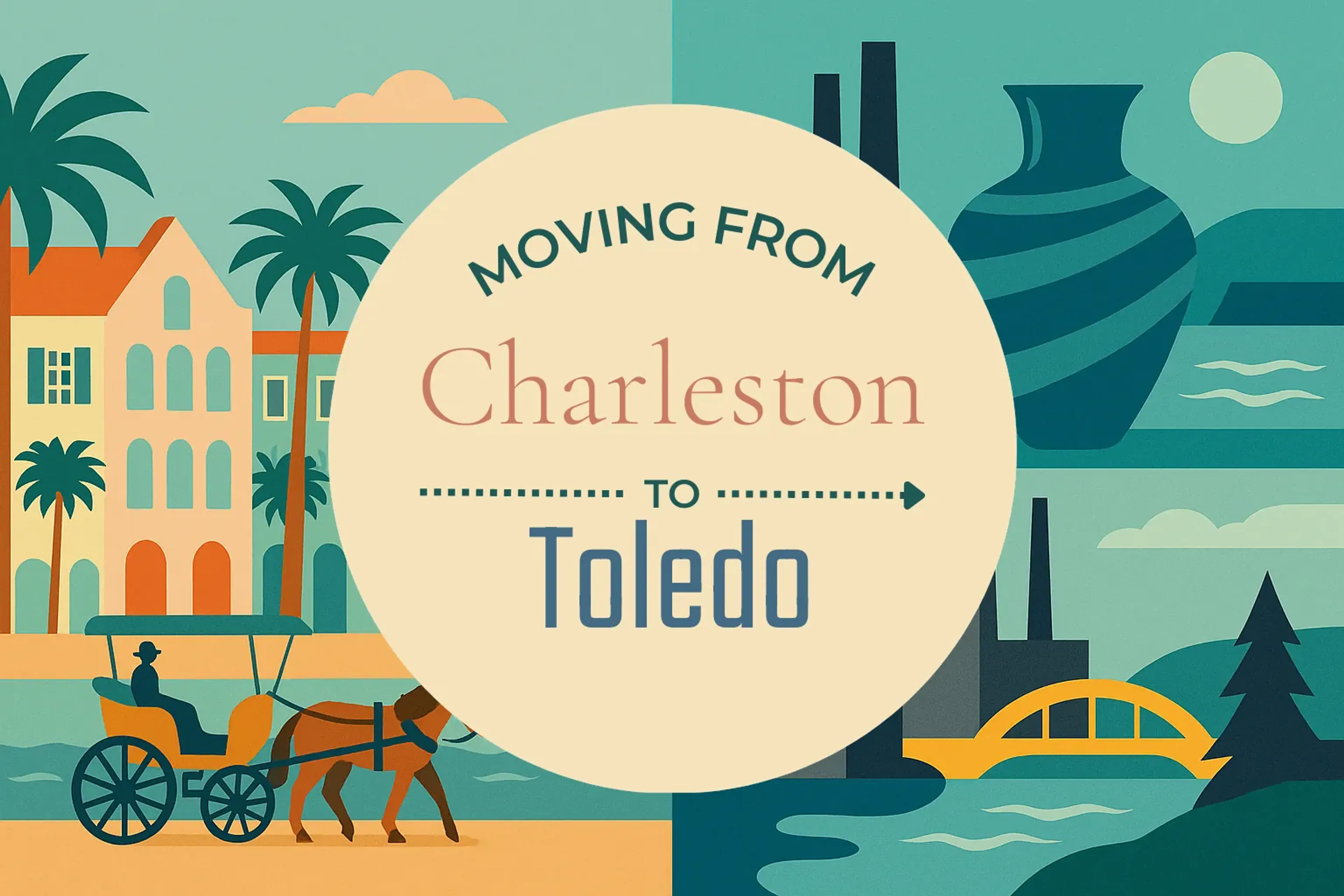 Side-by-side comparison of Charleston to Toledo moving companies