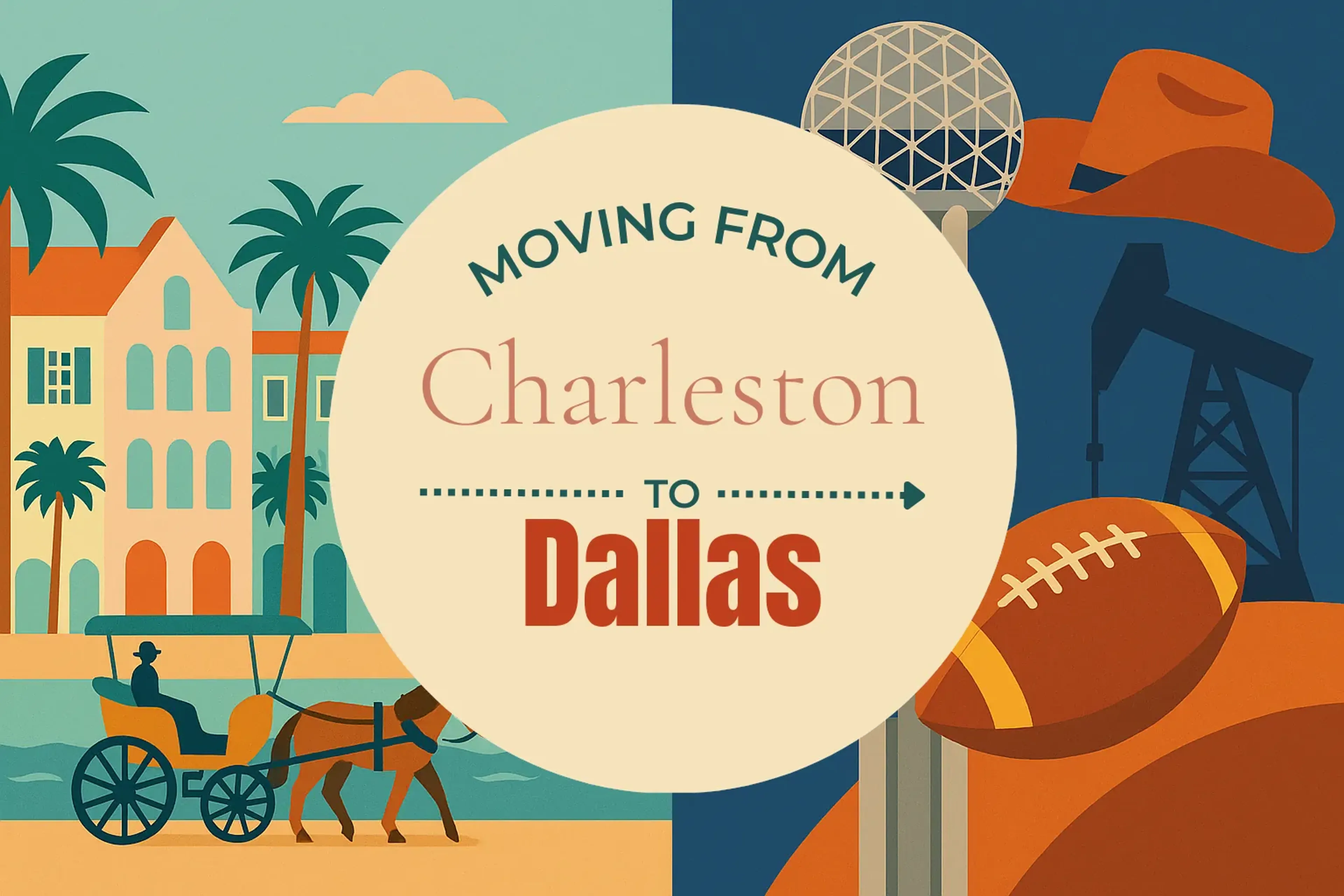 Side-by-side comparison of Charleston to Dallas moving companies