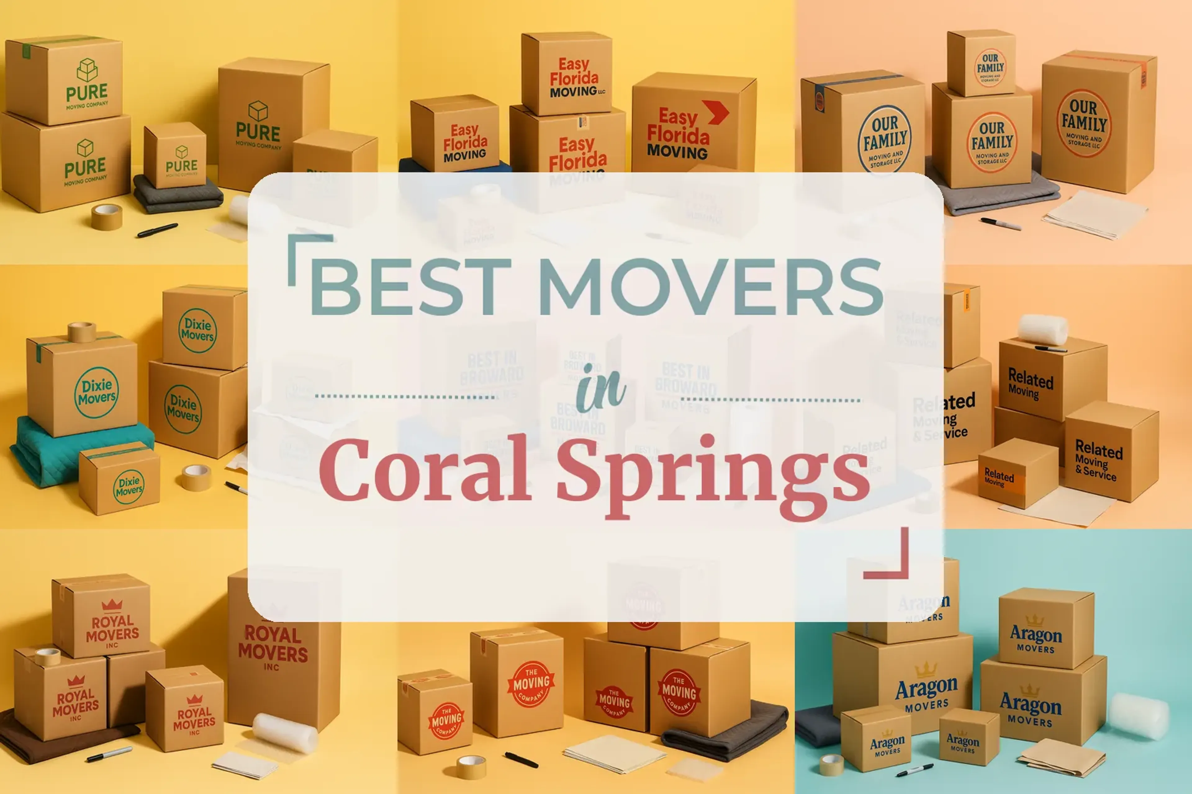 Side-by-side comparison of Coral Springs moving companies