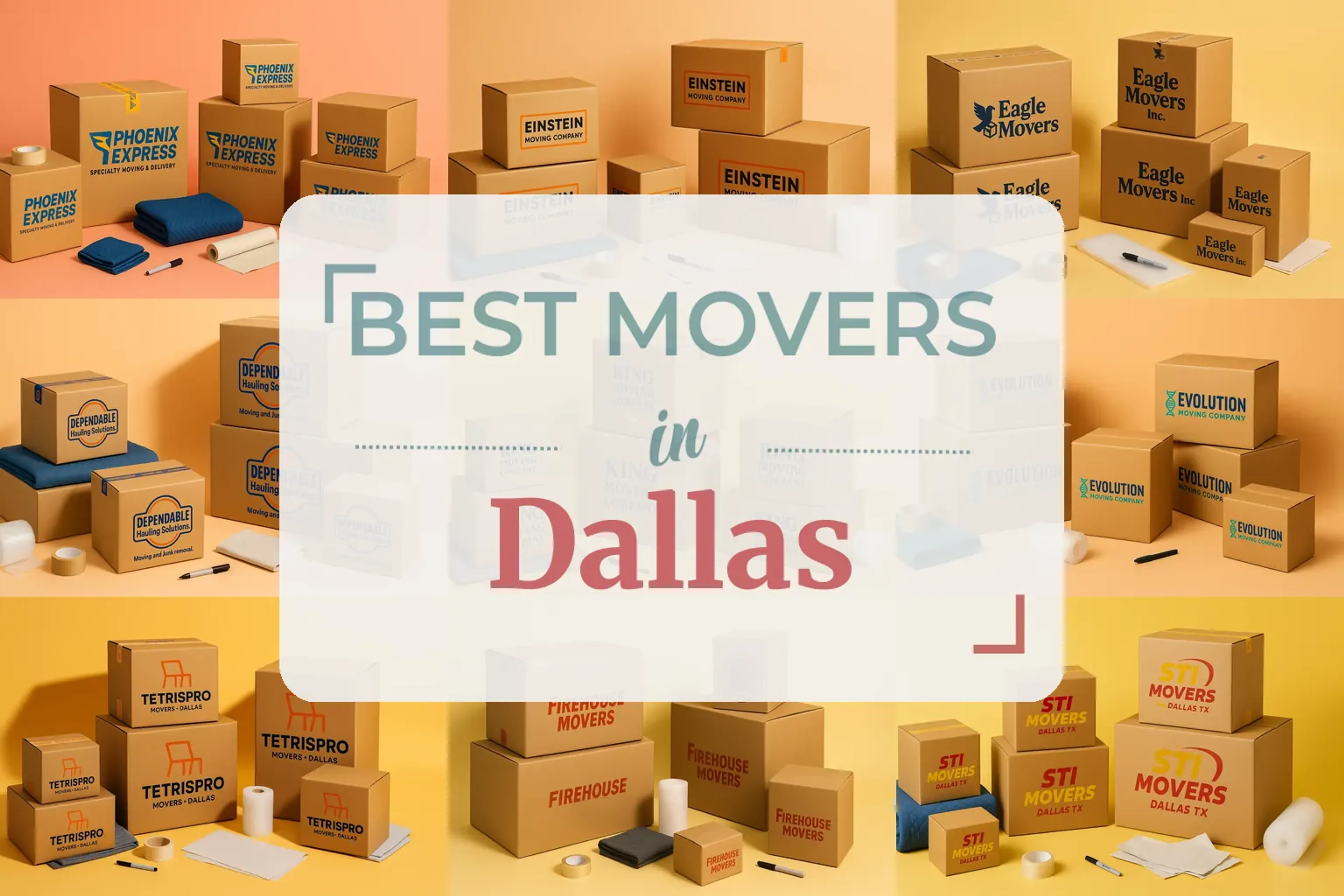 Side-by-side comparison of Dallas moving companies