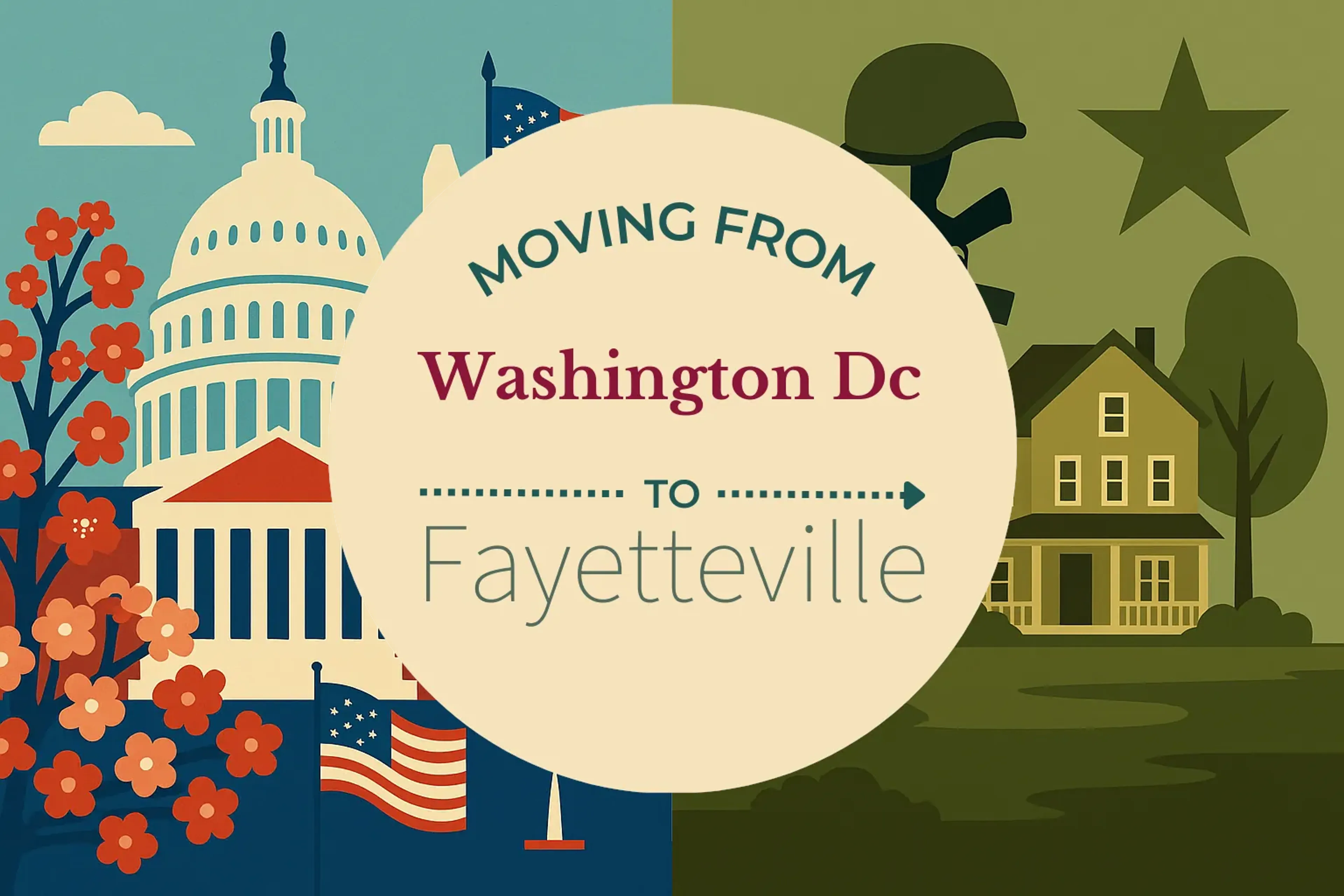Side-by-side comparison of Washington DC to Fayetteville moving companies