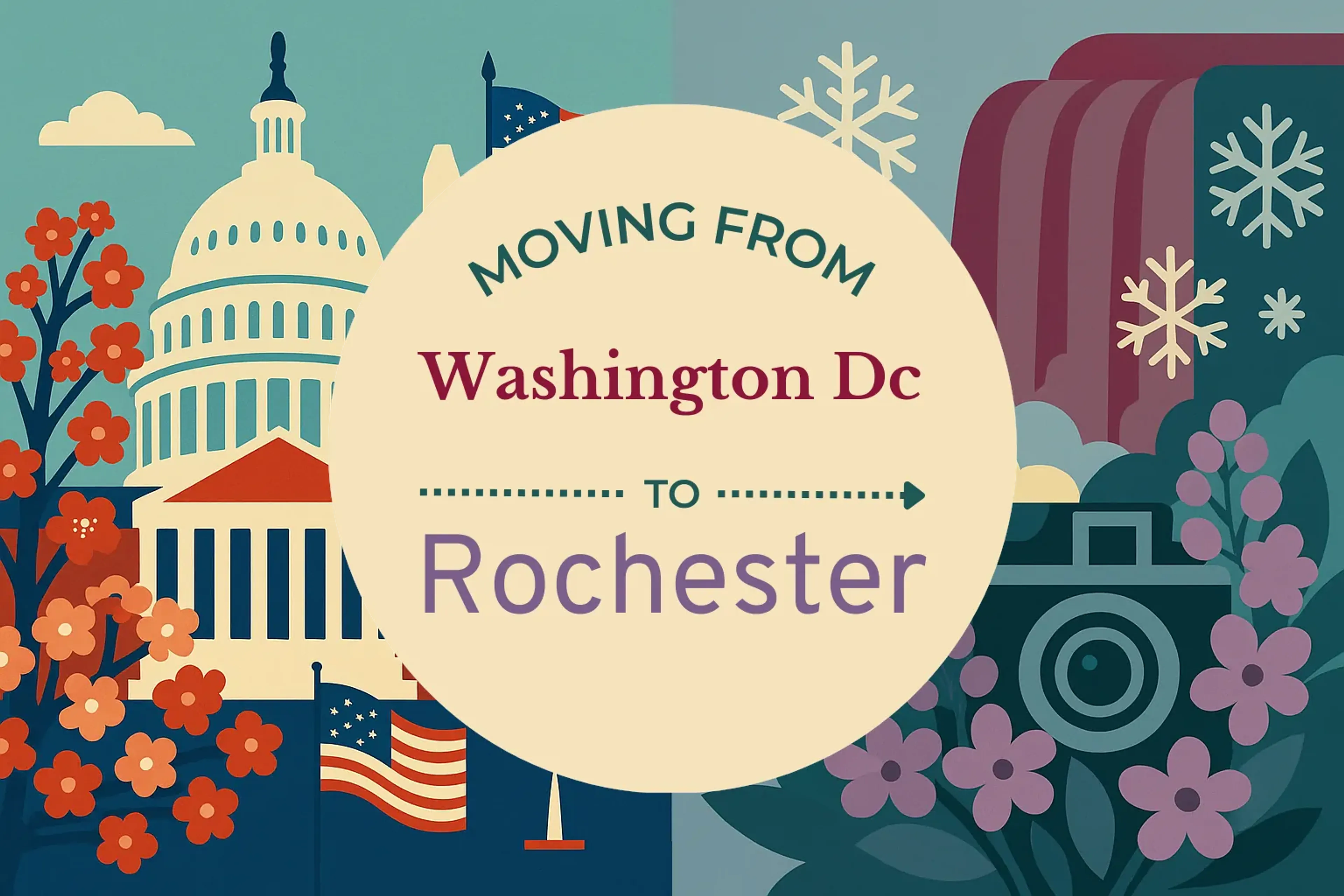 Side-by-side comparison of Washington DC to Rochester moving companies