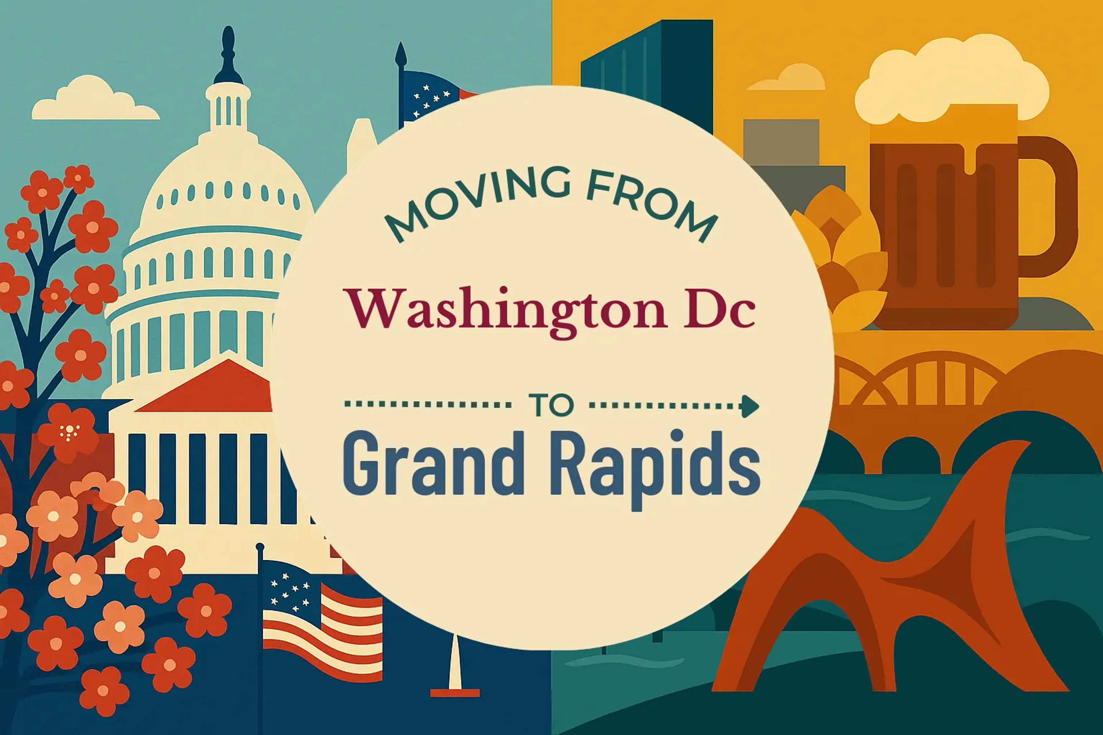 Side-by-side comparison of Washington DC to Grand Rapids moving companies