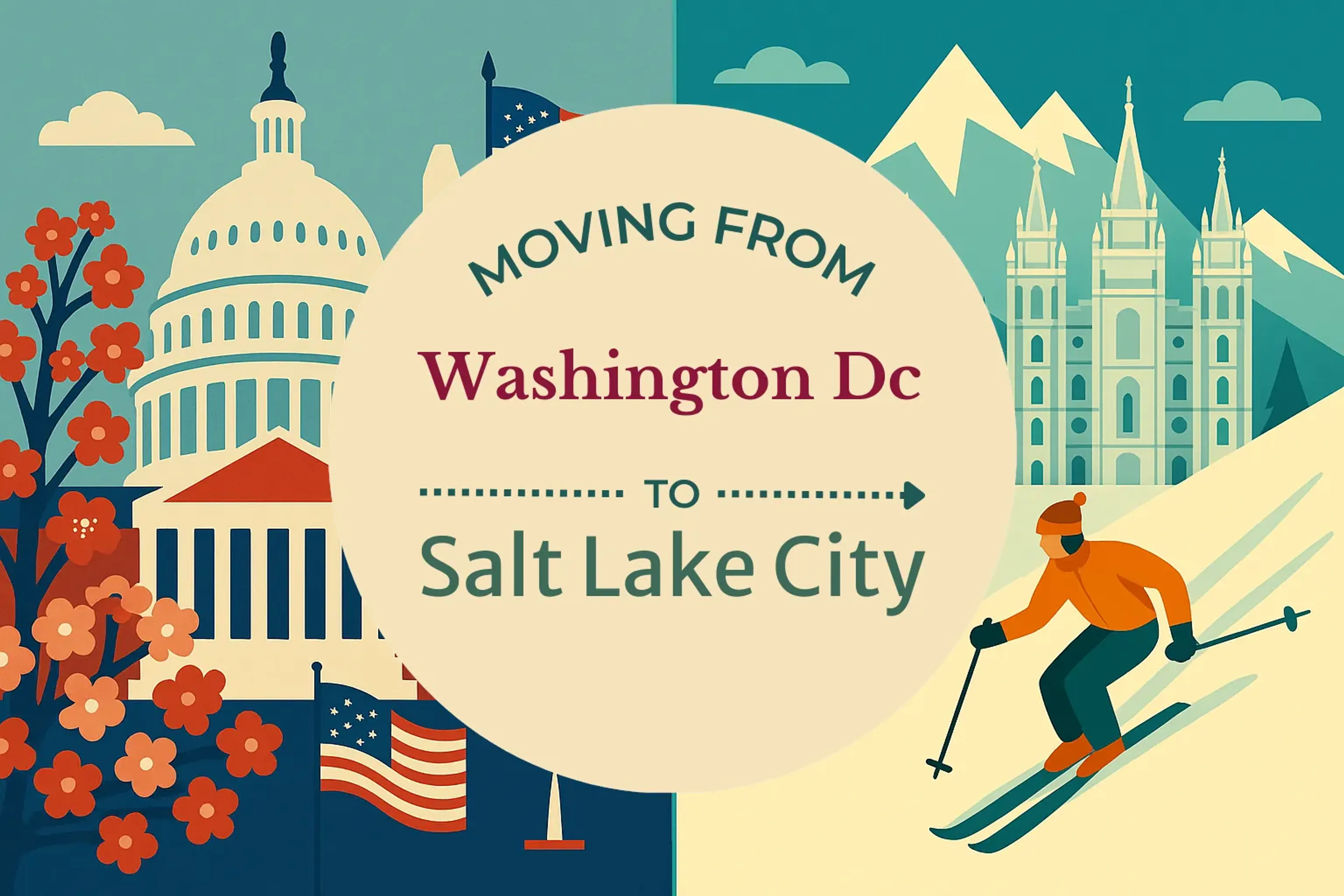 Side-by-side comparison of Washington DC to Salt Lake City moving companies