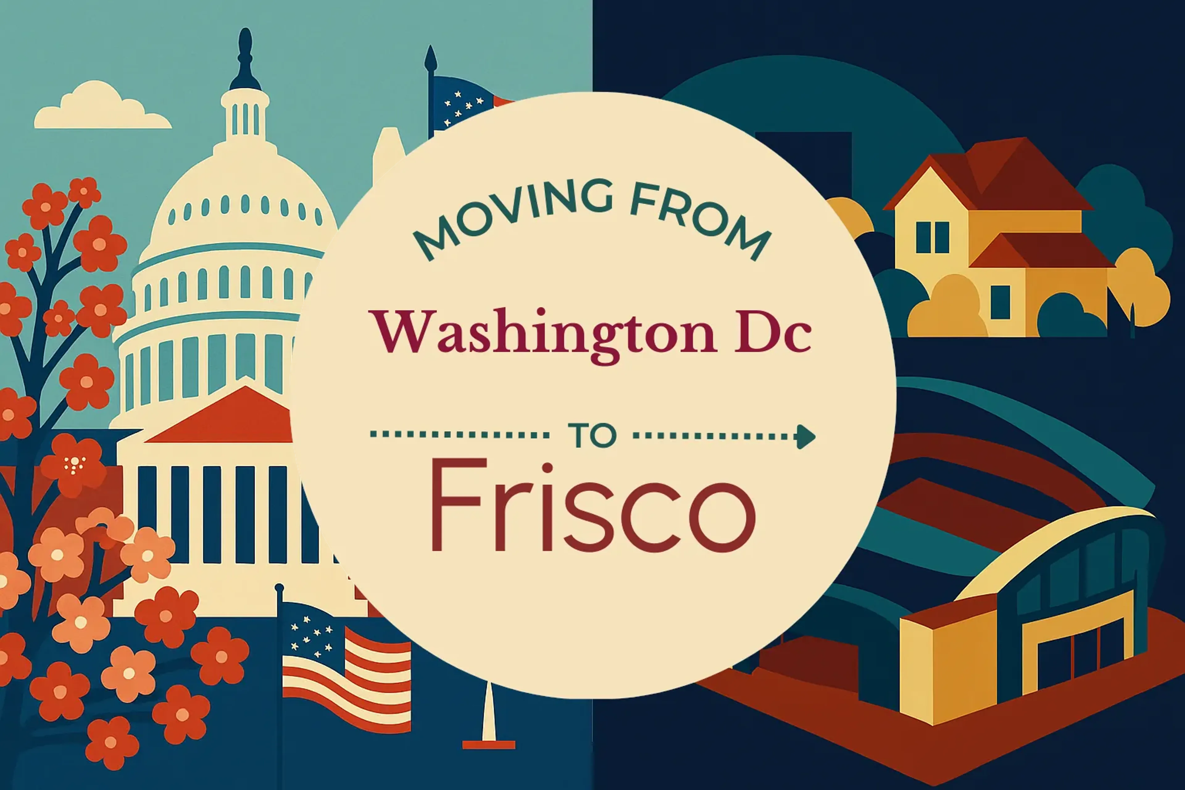 Side-by-side comparison of Washington DC to Frisco moving companies