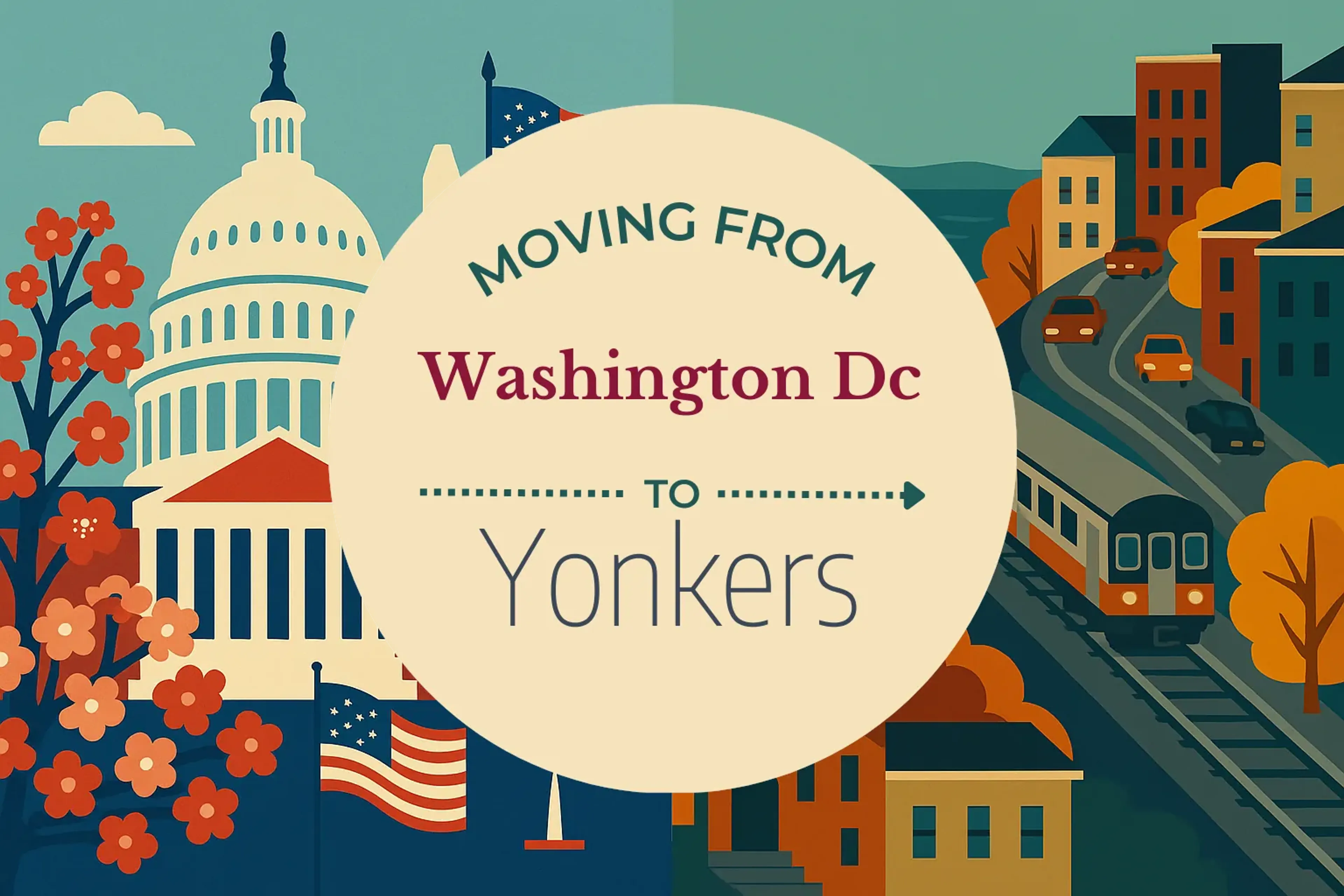 Side-by-side comparison of Washington DC to Yonkers moving companies