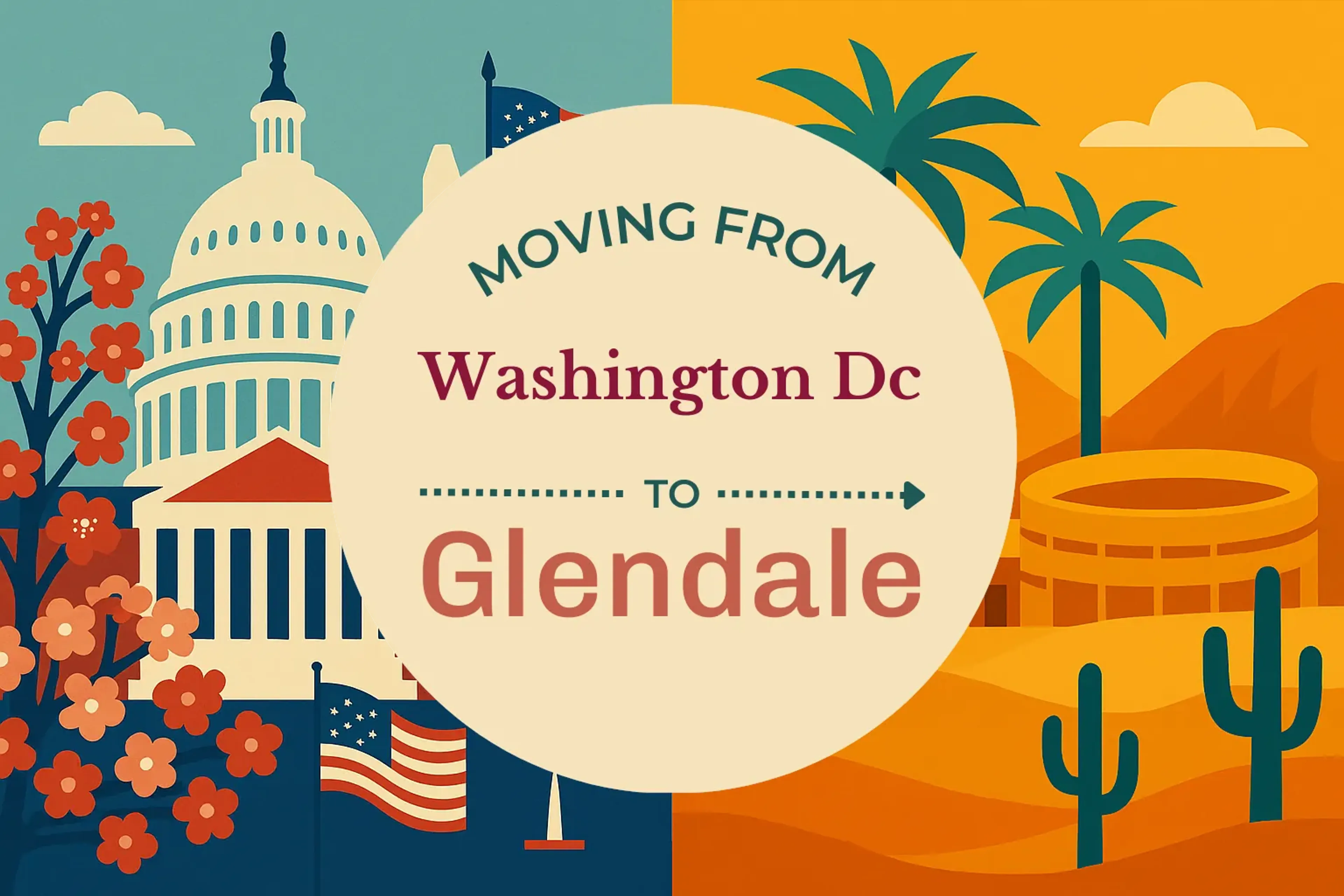 Side-by-side comparison of Washington DC to Glendale moving companies