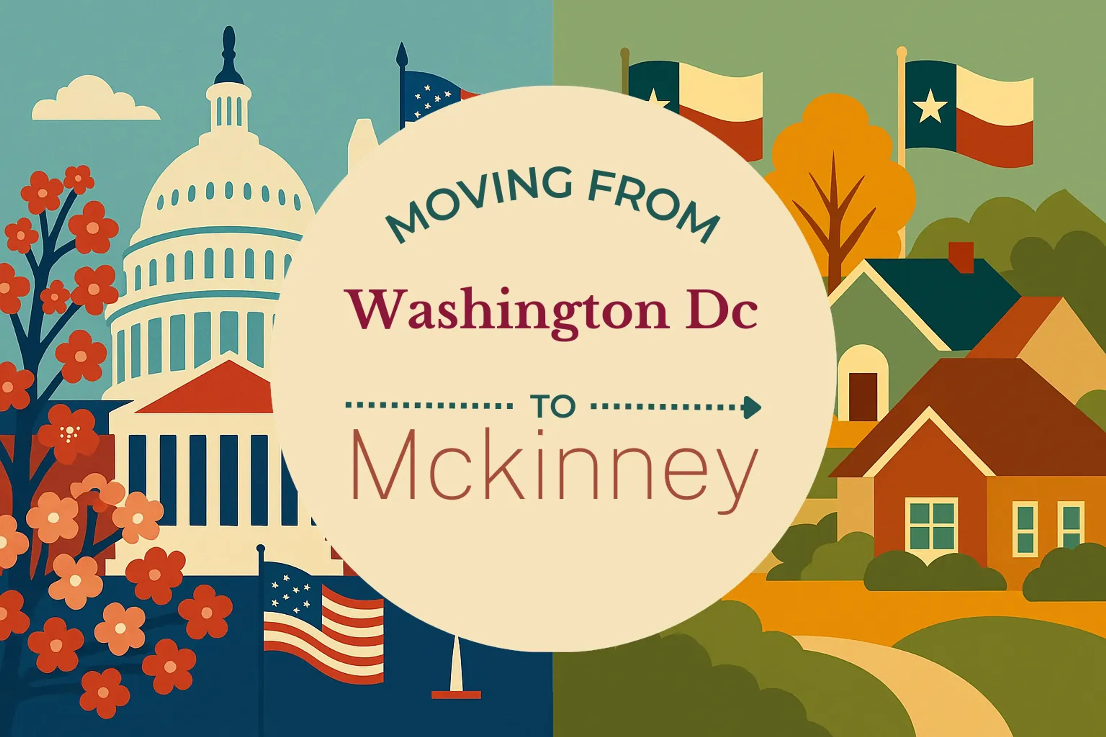 Side-by-side comparison of Washington DC to Mckinney moving companies