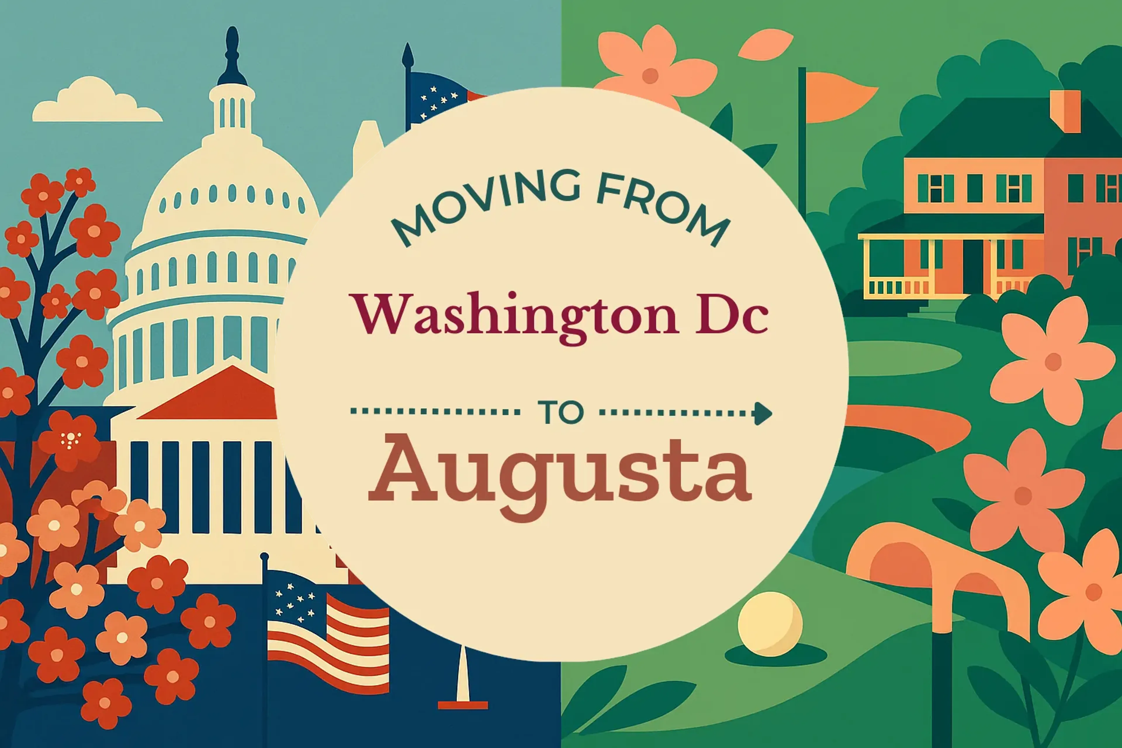 Side-by-side comparison of Washington DC to Augusta moving companies