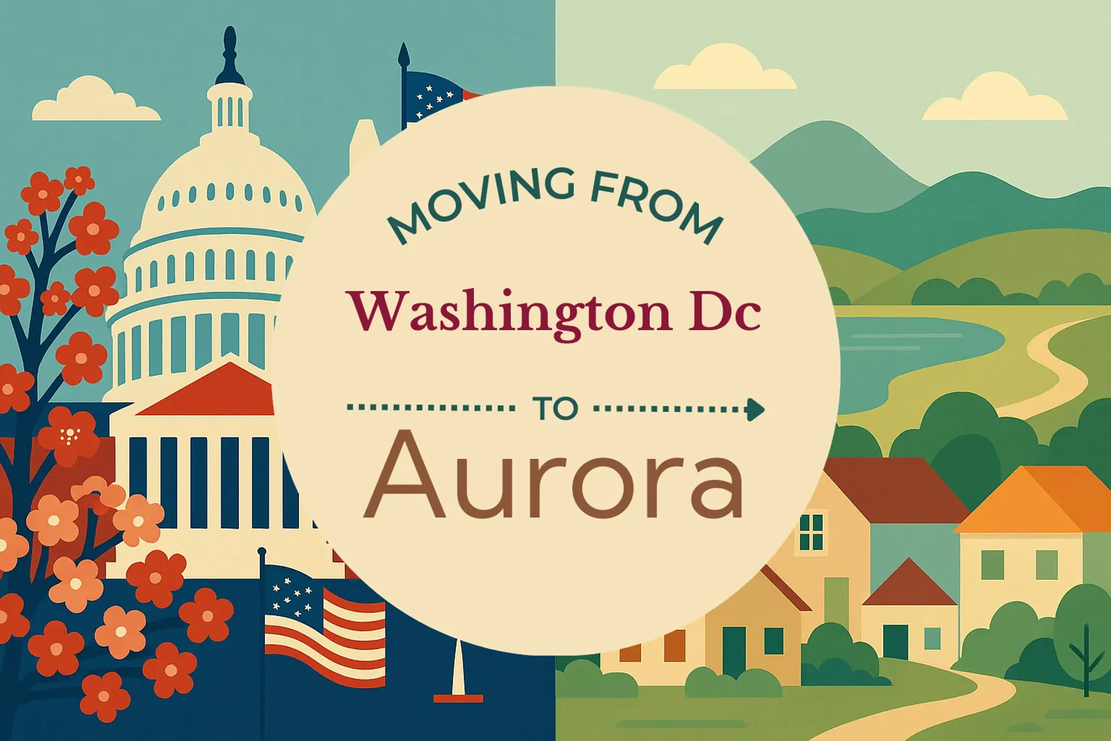 Side-by-side comparison of Washington DC to Aurora moving companies