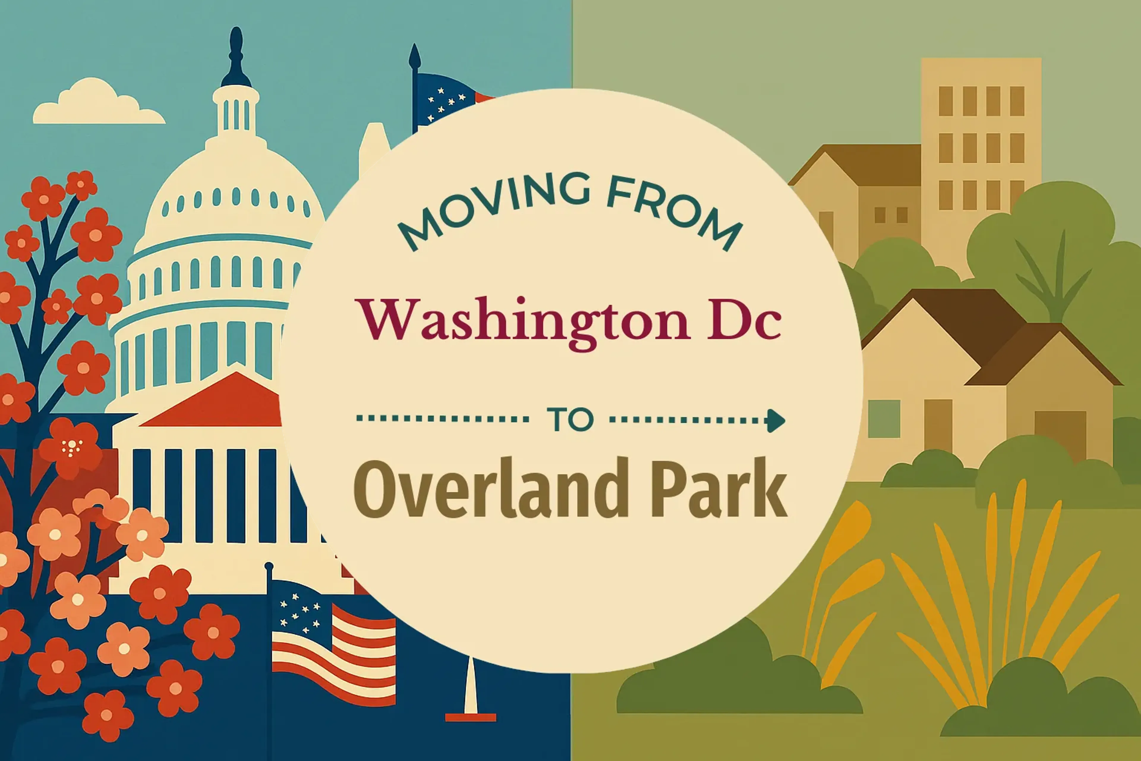 Side-by-side comparison of Washington DC to Overland Park moving companies