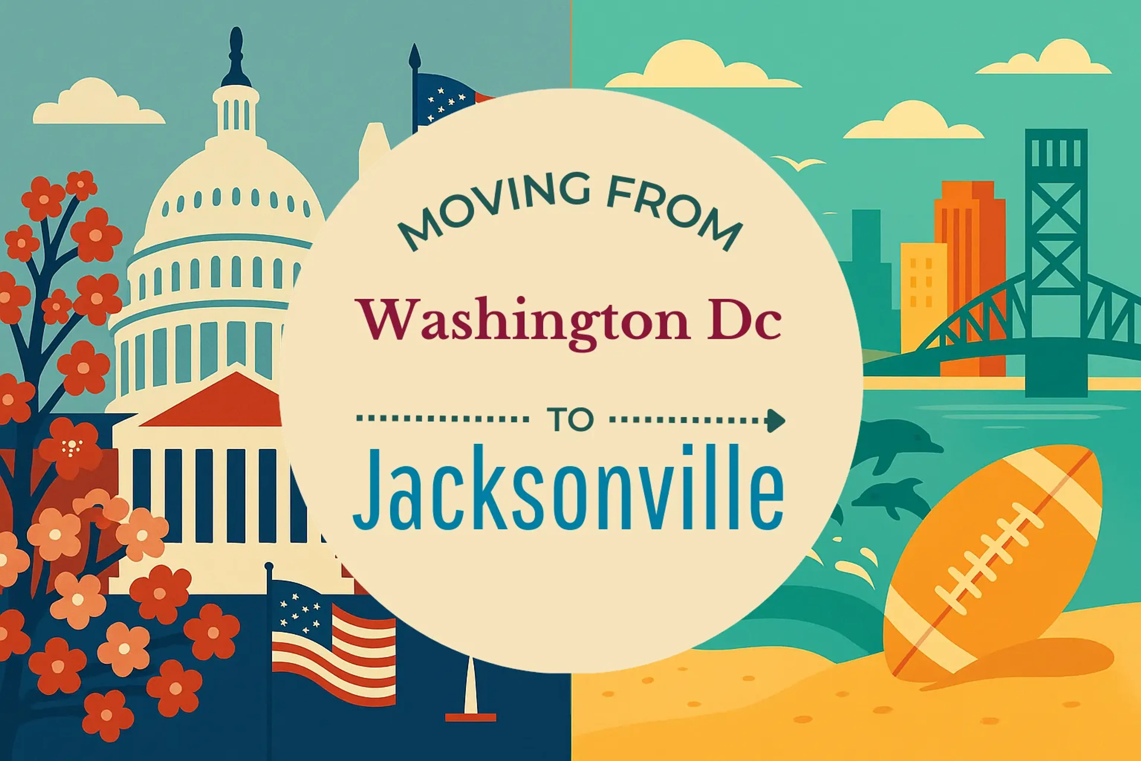 Side-by-side comparison of Washington DC to Jacksonville moving companies