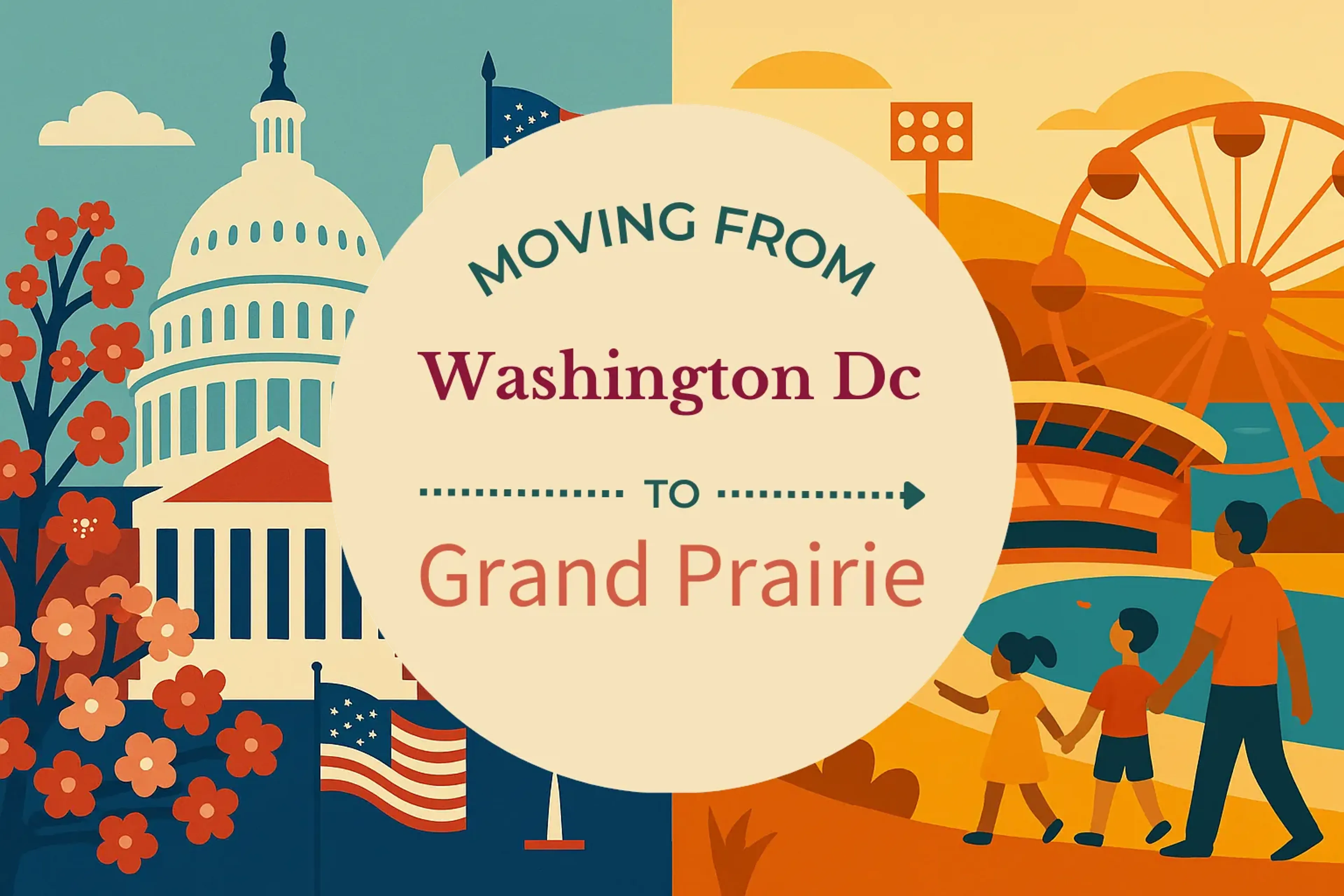 Side-by-side comparison of Washington DC to Grand Prairie moving companies