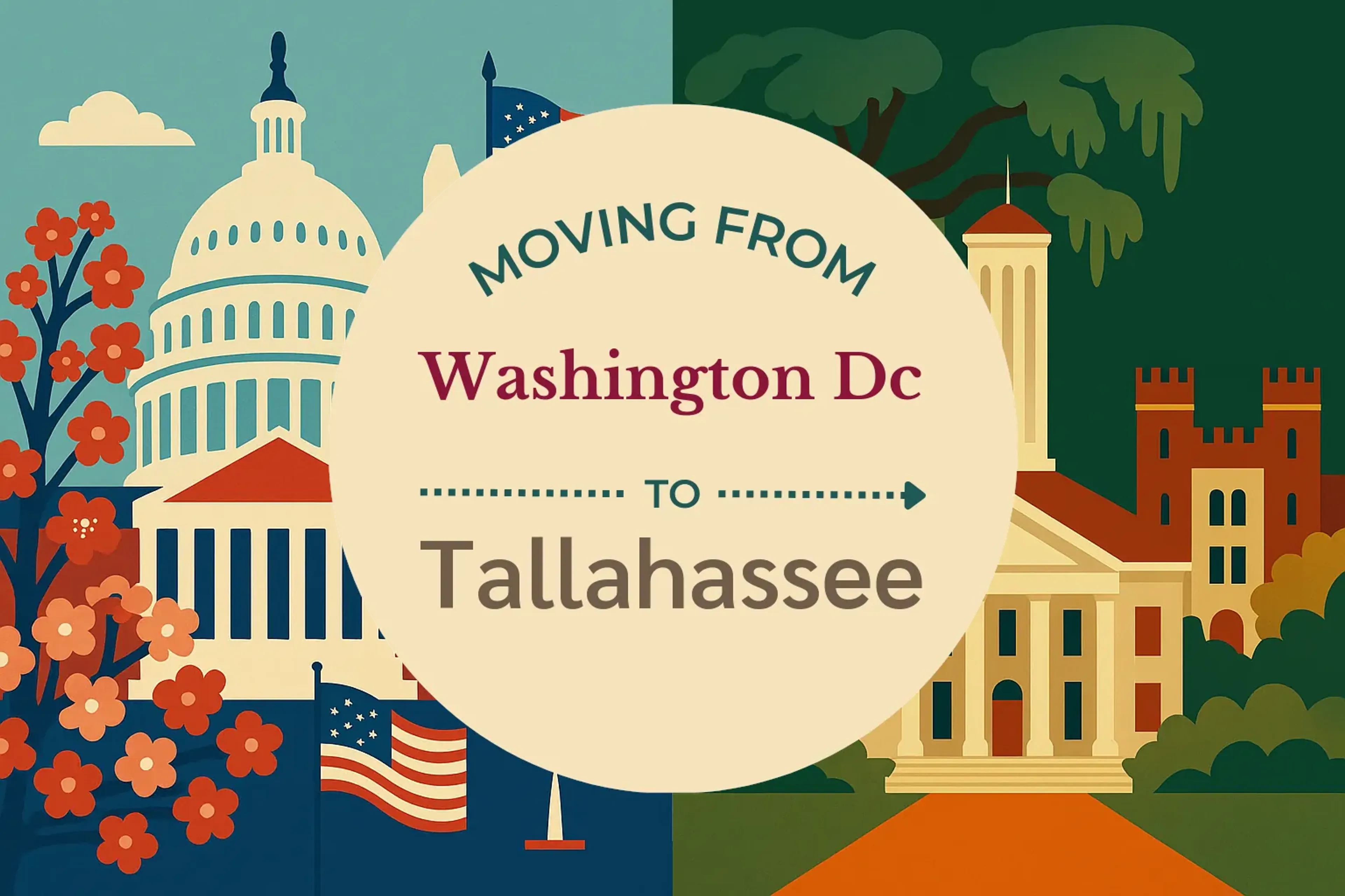 Side-by-side comparison of Washington DC to Tallahassee moving companies