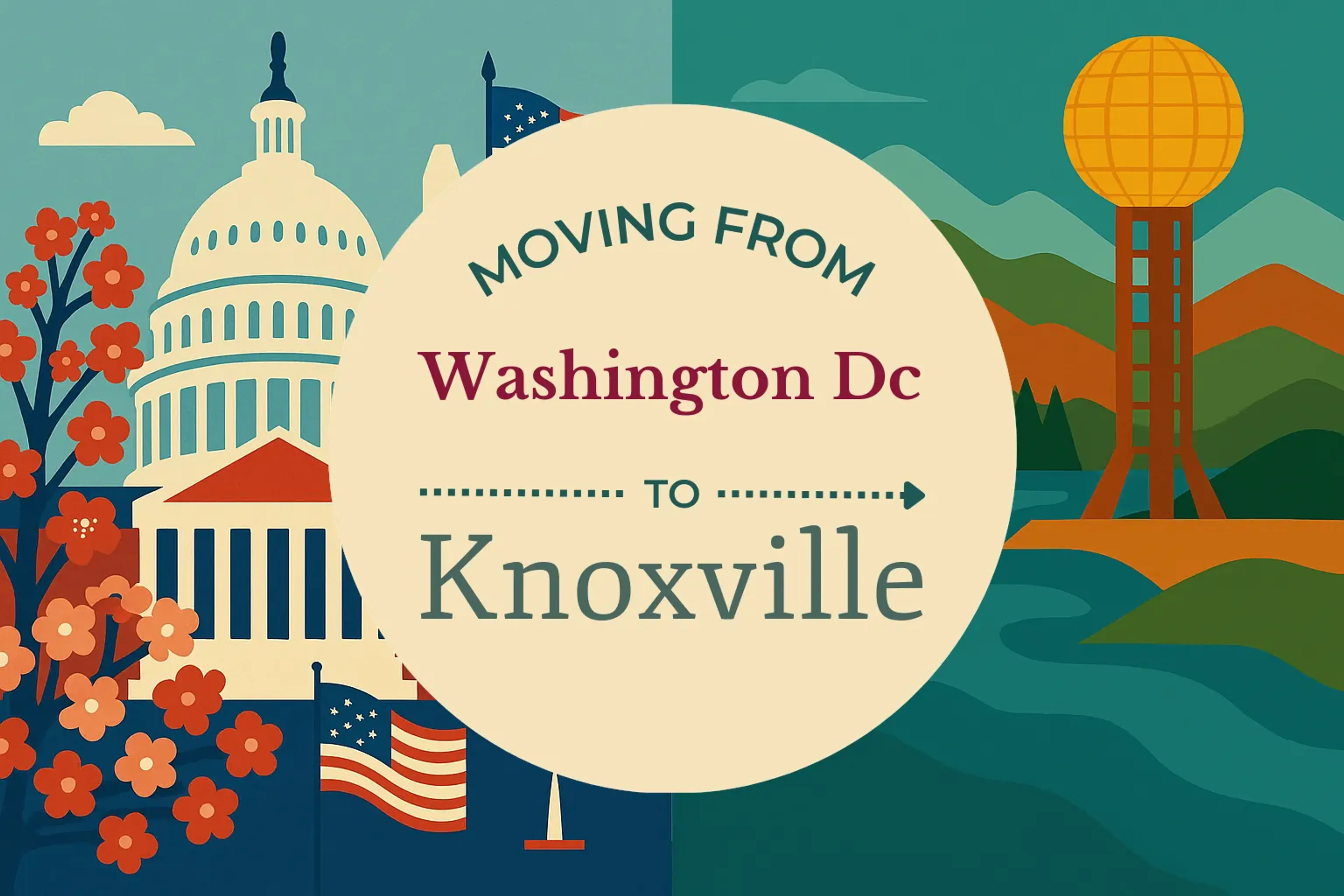 Side-by-side comparison of Washington DC to Knoxville moving companies