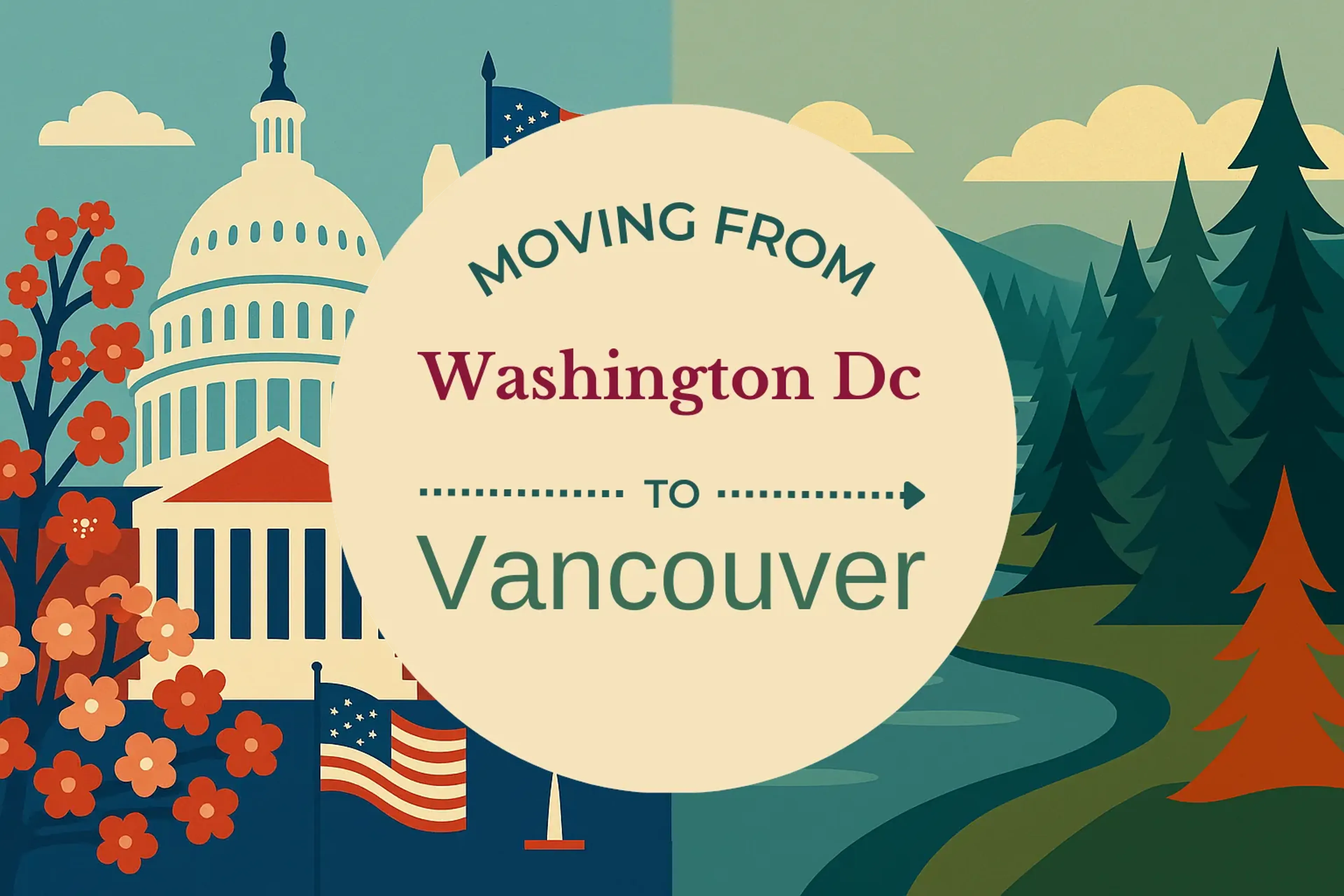 Side-by-side comparison of Washington DC to Vancouver moving companies