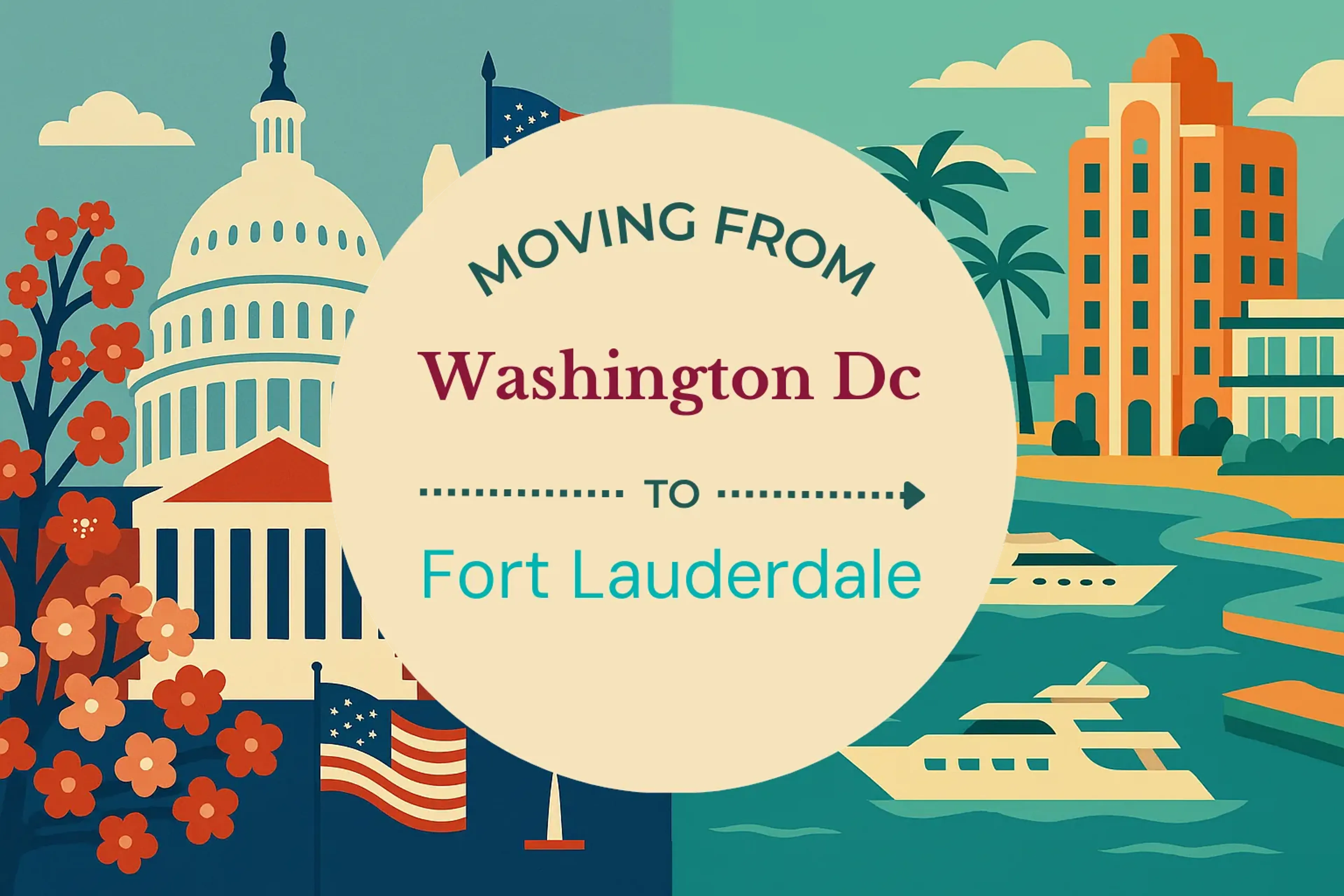 Side-by-side comparison of Washington DC to Fort Lauderdale moving companies