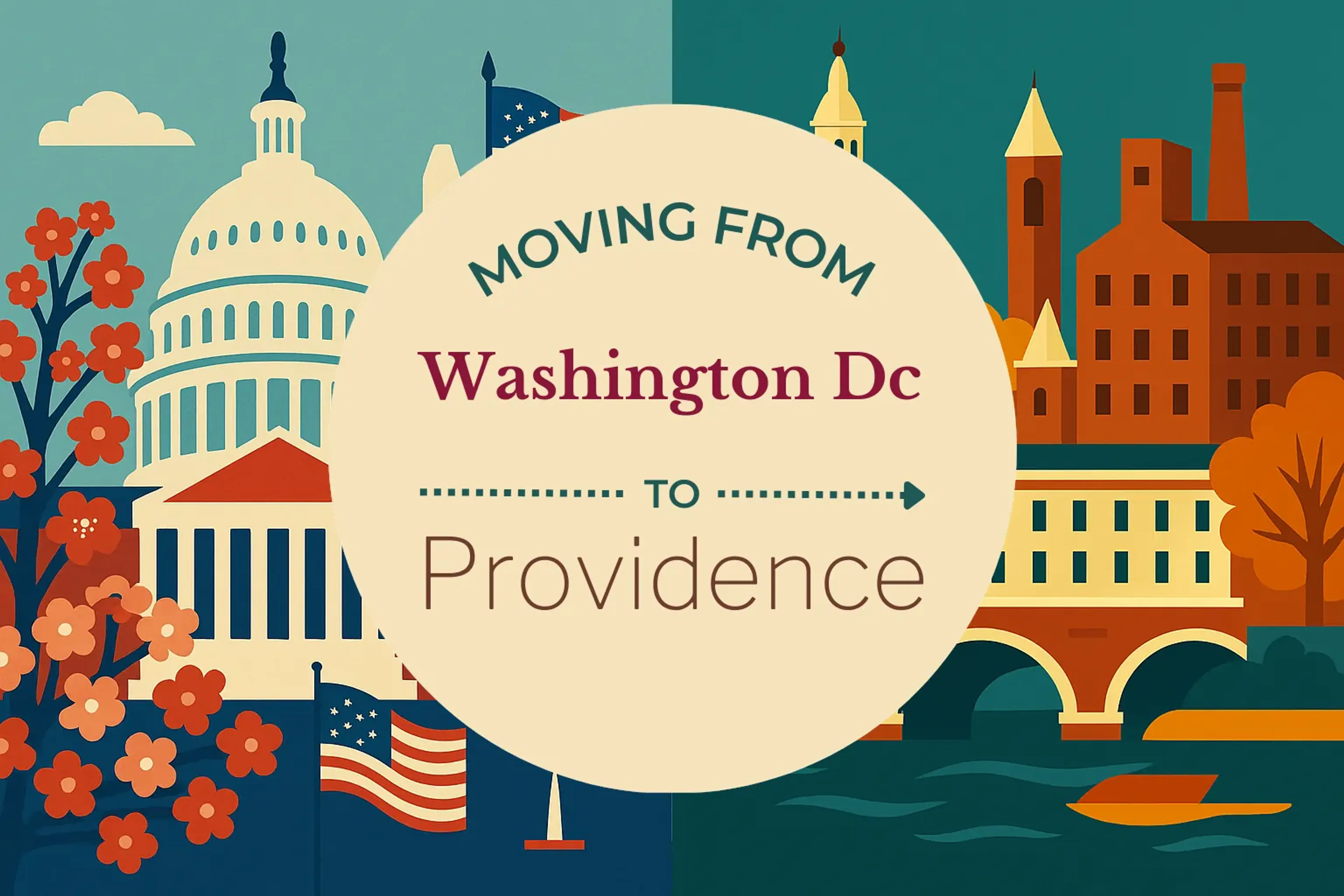 Side-by-side comparison of Washington DC to Providence moving companies