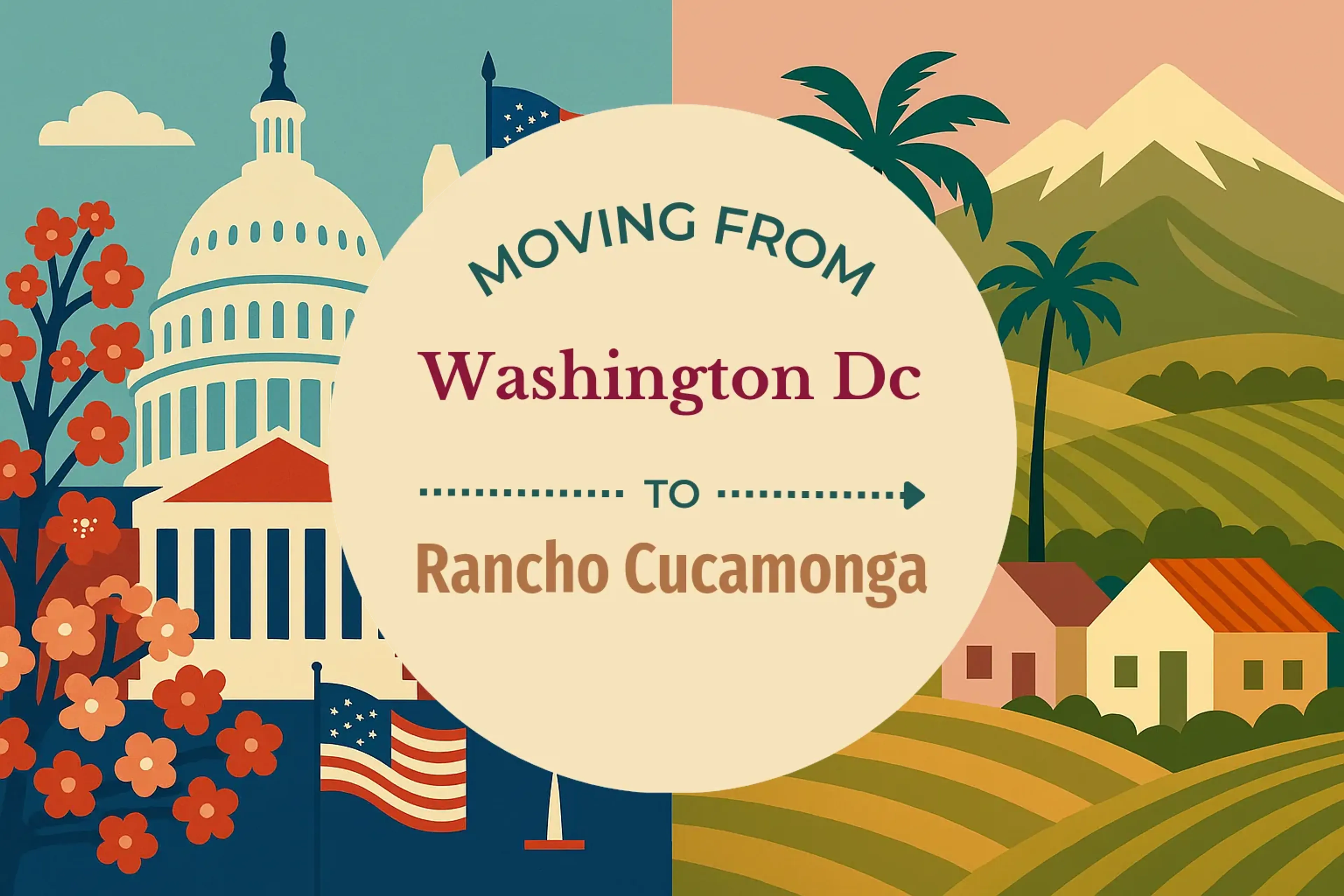 Side-by-side comparison of Washington DC to Rancho Cucamonga moving companies