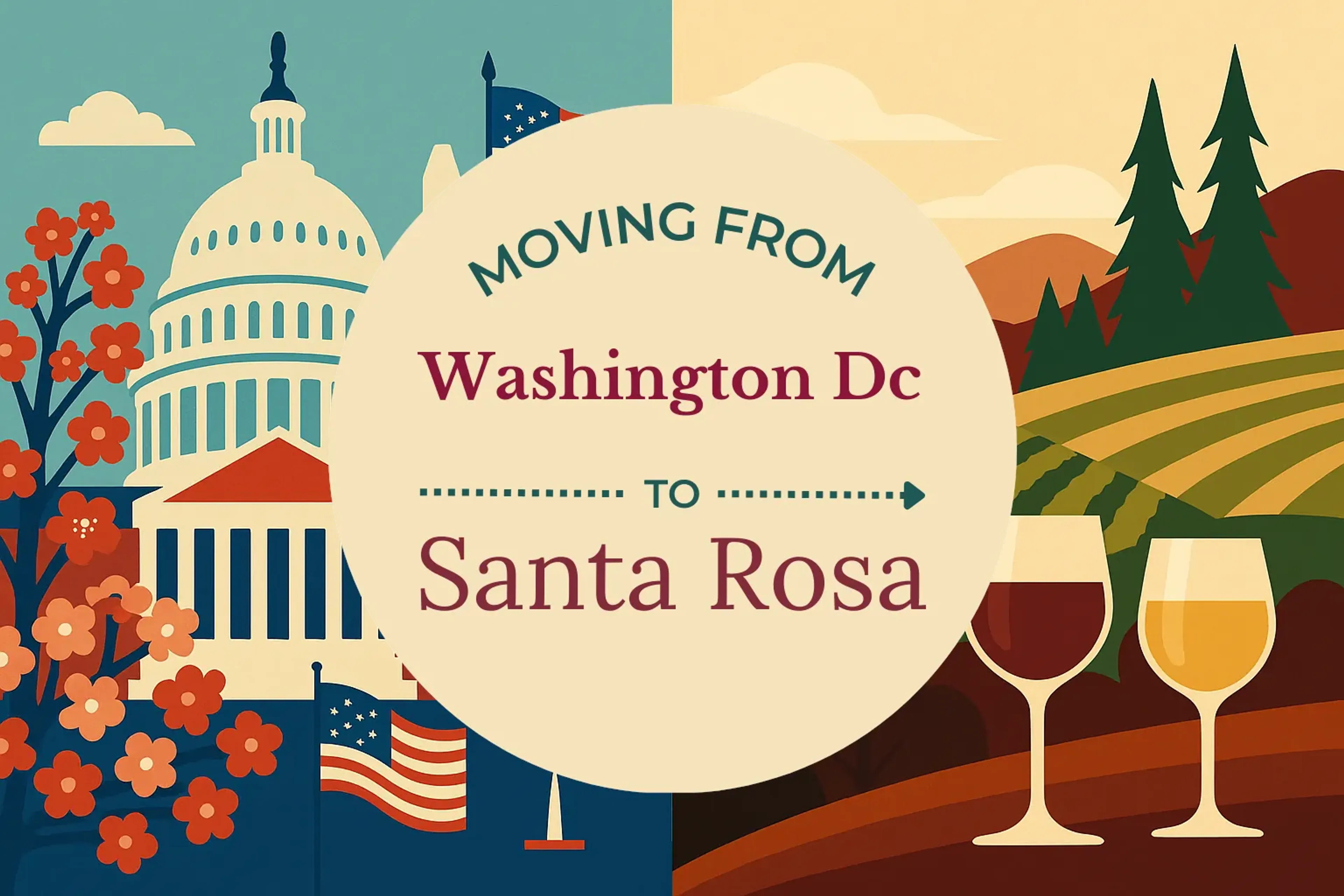 Side-by-side comparison of Washington DC to Santa Rosa moving companies