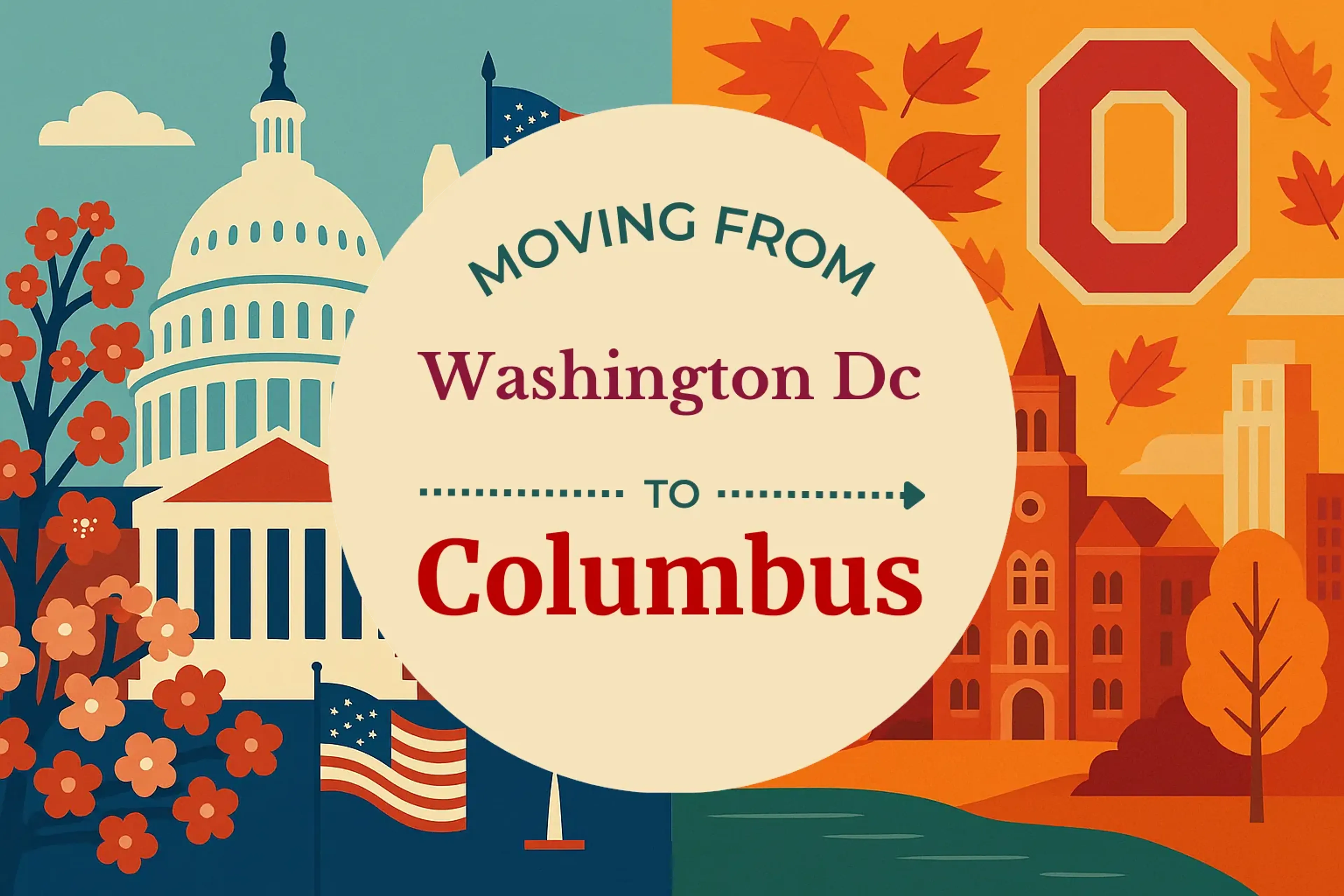 Side-by-side comparison of Washington DC to Columbus moving companies