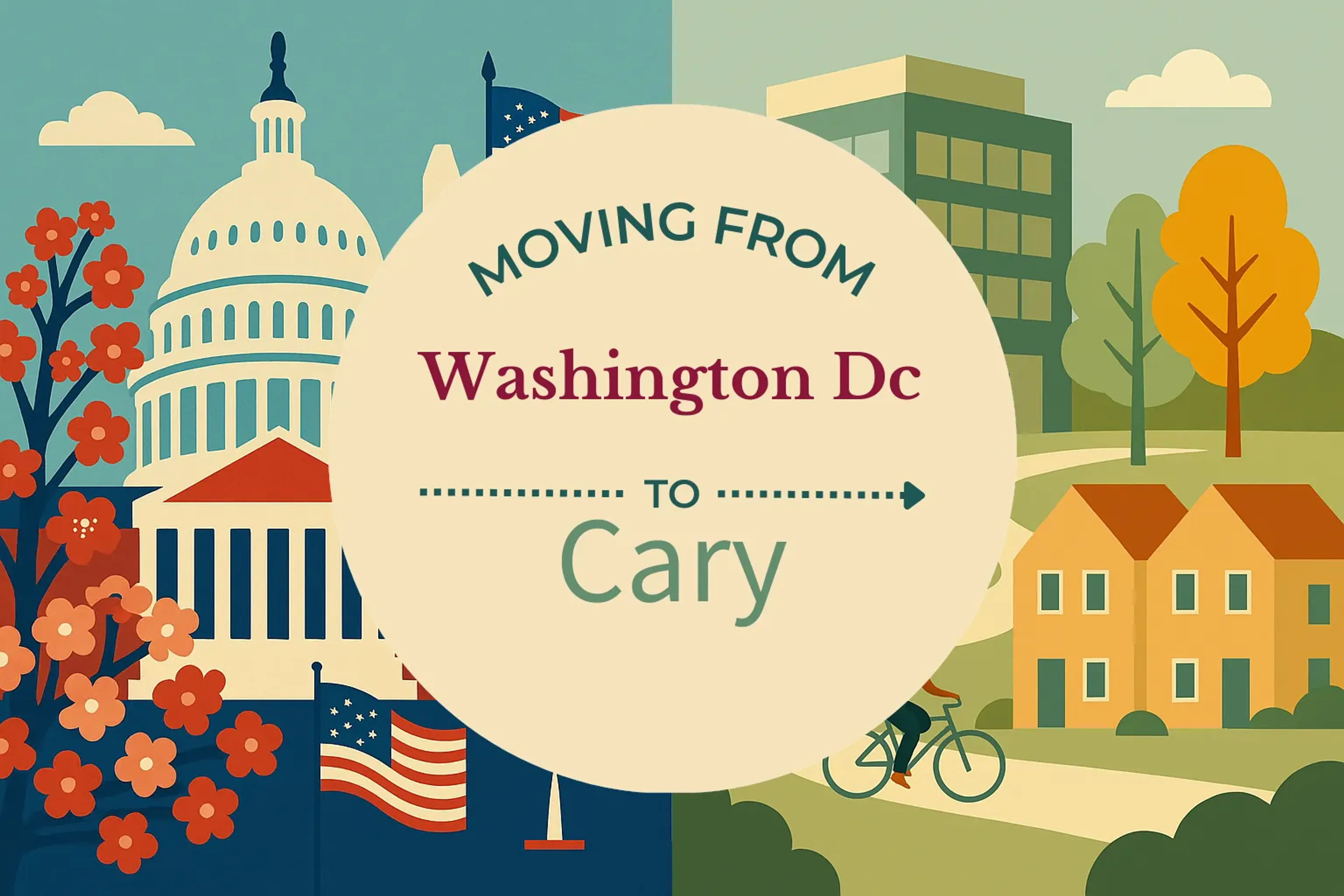 Side-by-side comparison of Washington DC to Cary moving companies