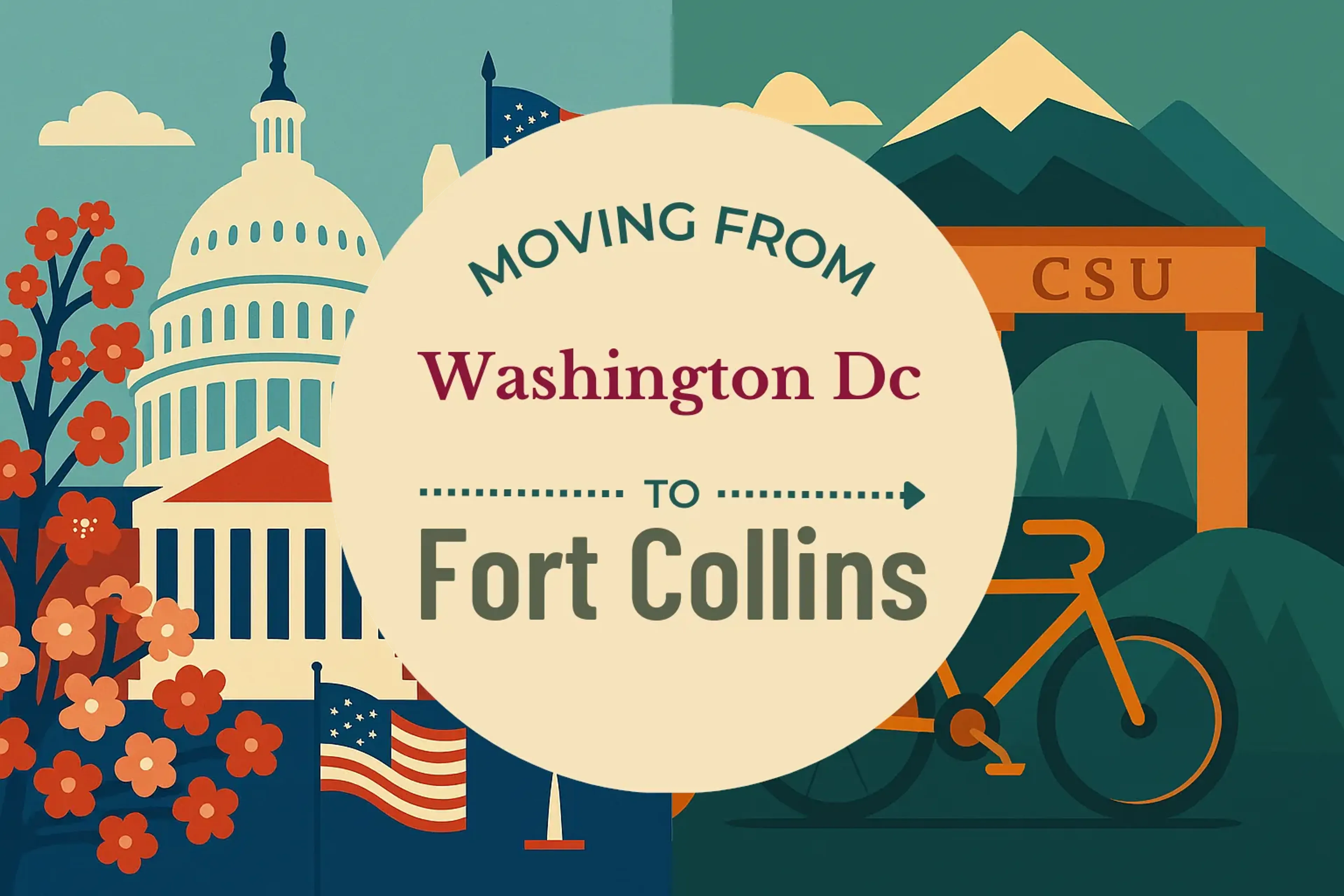 Side-by-side comparison of Washington DC to Fort Collins moving companies