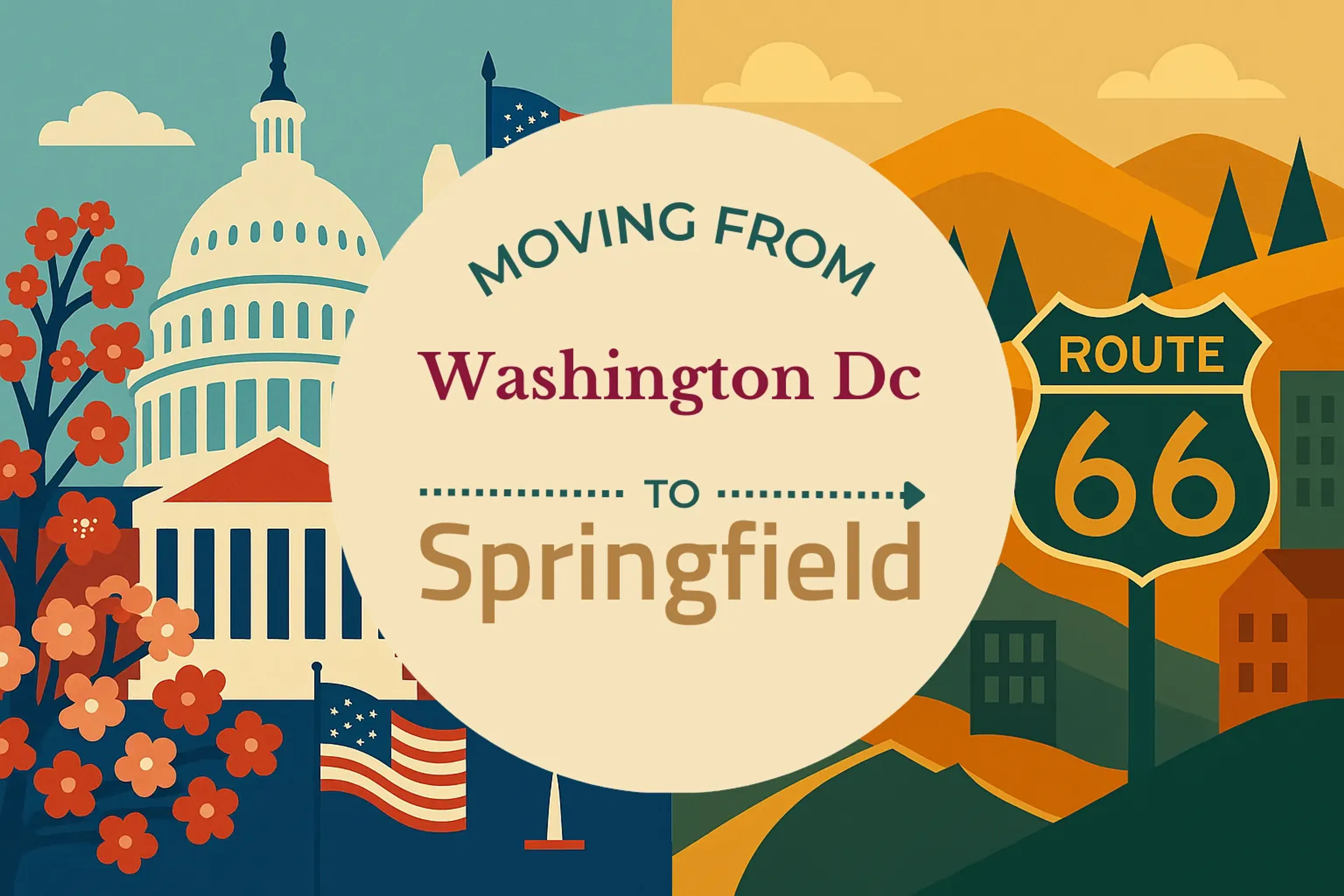 Side-by-side comparison of Washington DC to Springfield moving companies