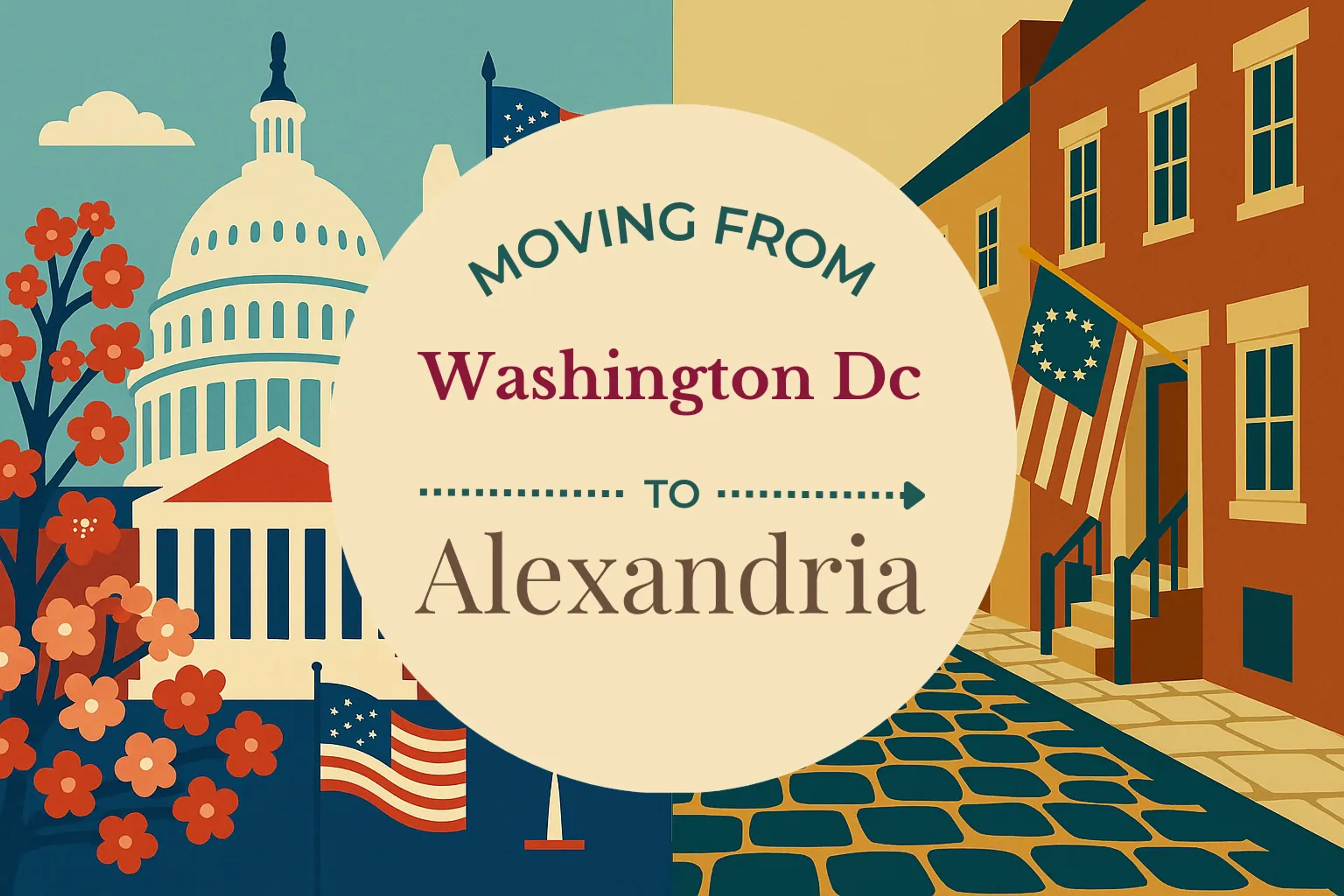 Side-by-side comparison of Washington DC to Alexandria moving companies
