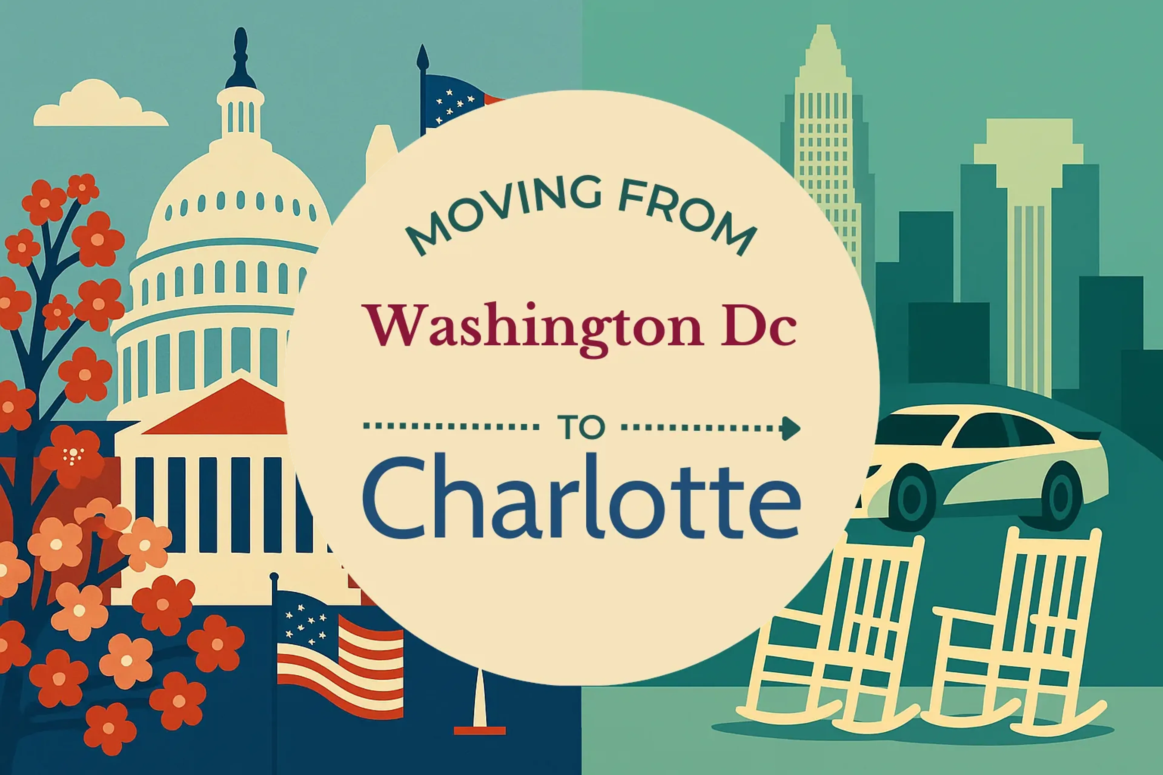 Side-by-side comparison of Washington DC to Charlotte moving companies