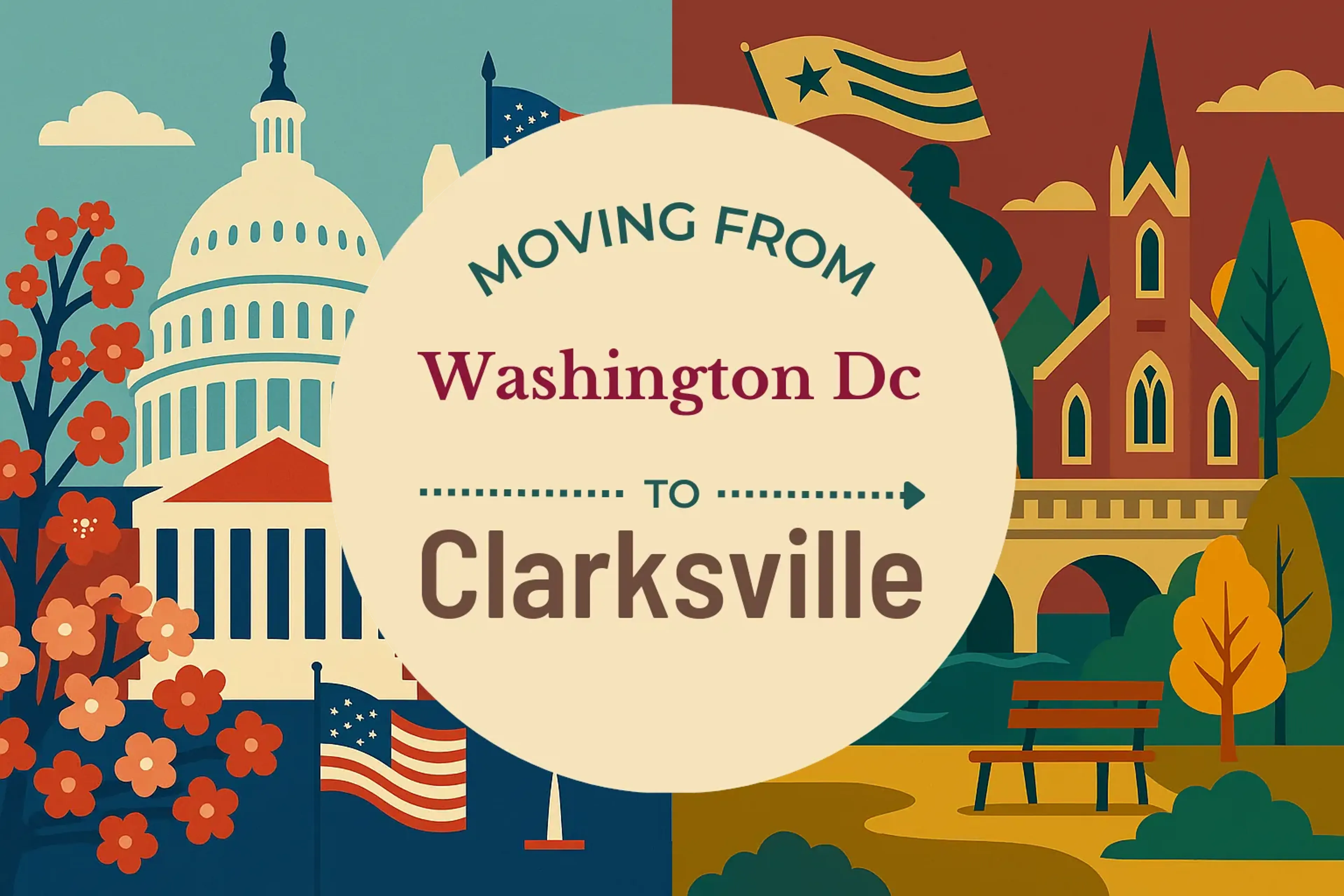 Side-by-side comparison of Washington DC to Clarksville moving companies