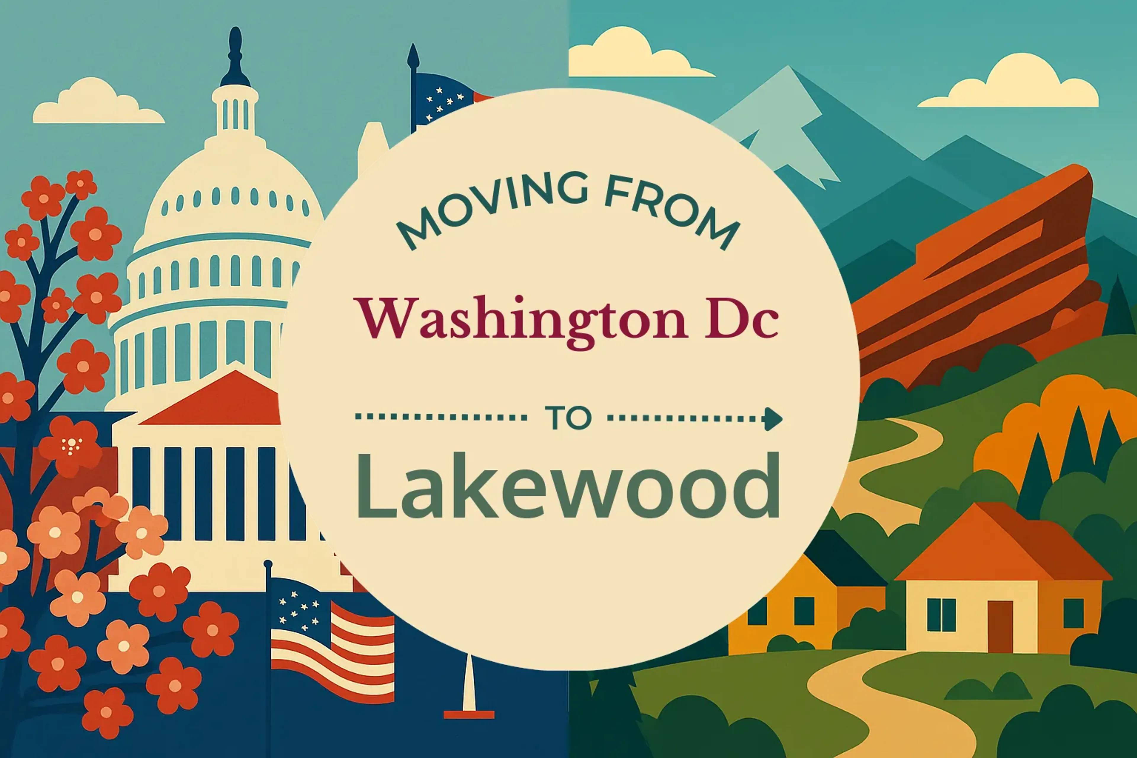 Side-by-side comparison of Washington DC to Lakewood moving companies