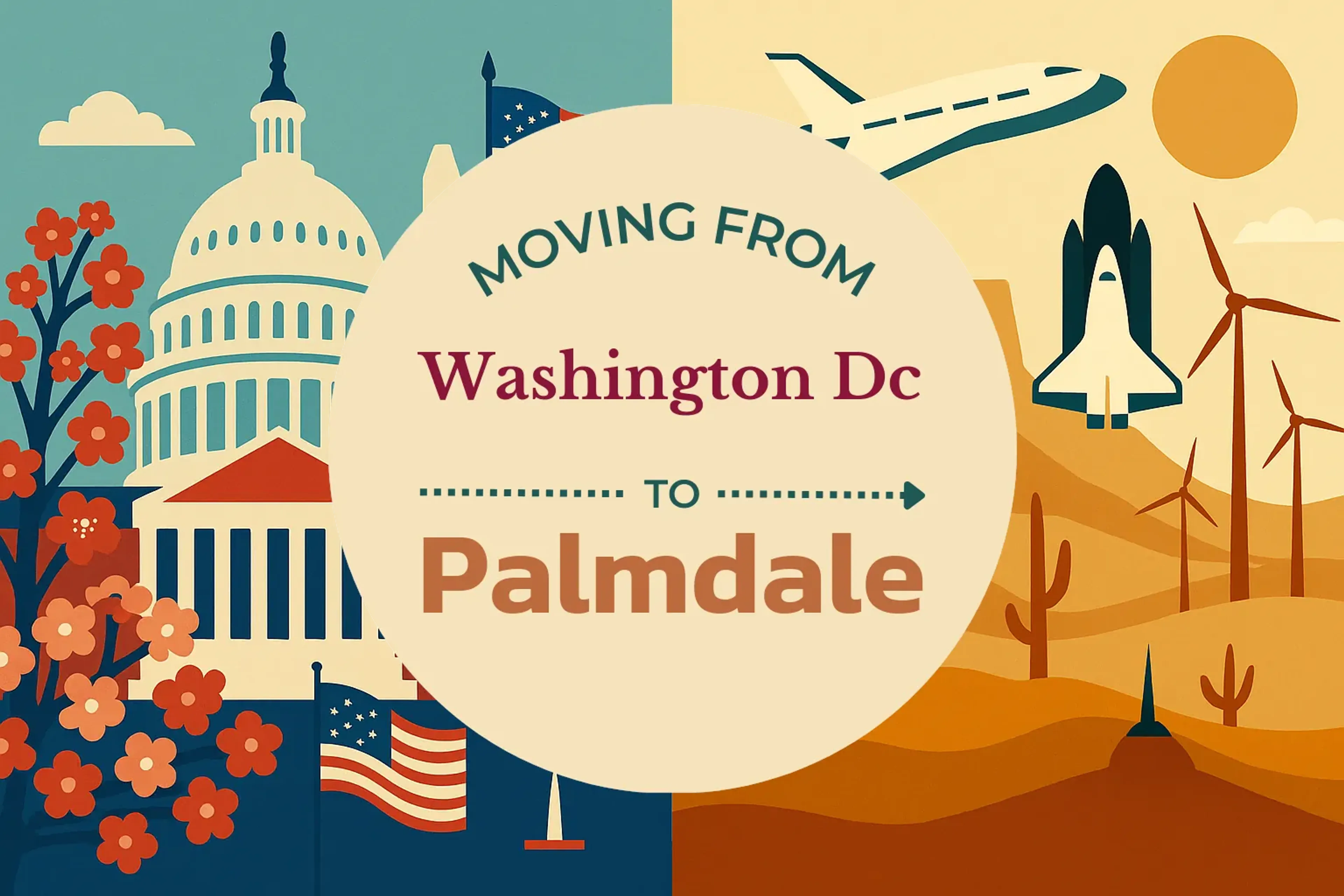 Side-by-side comparison of Washington DC to Palmdale moving companies