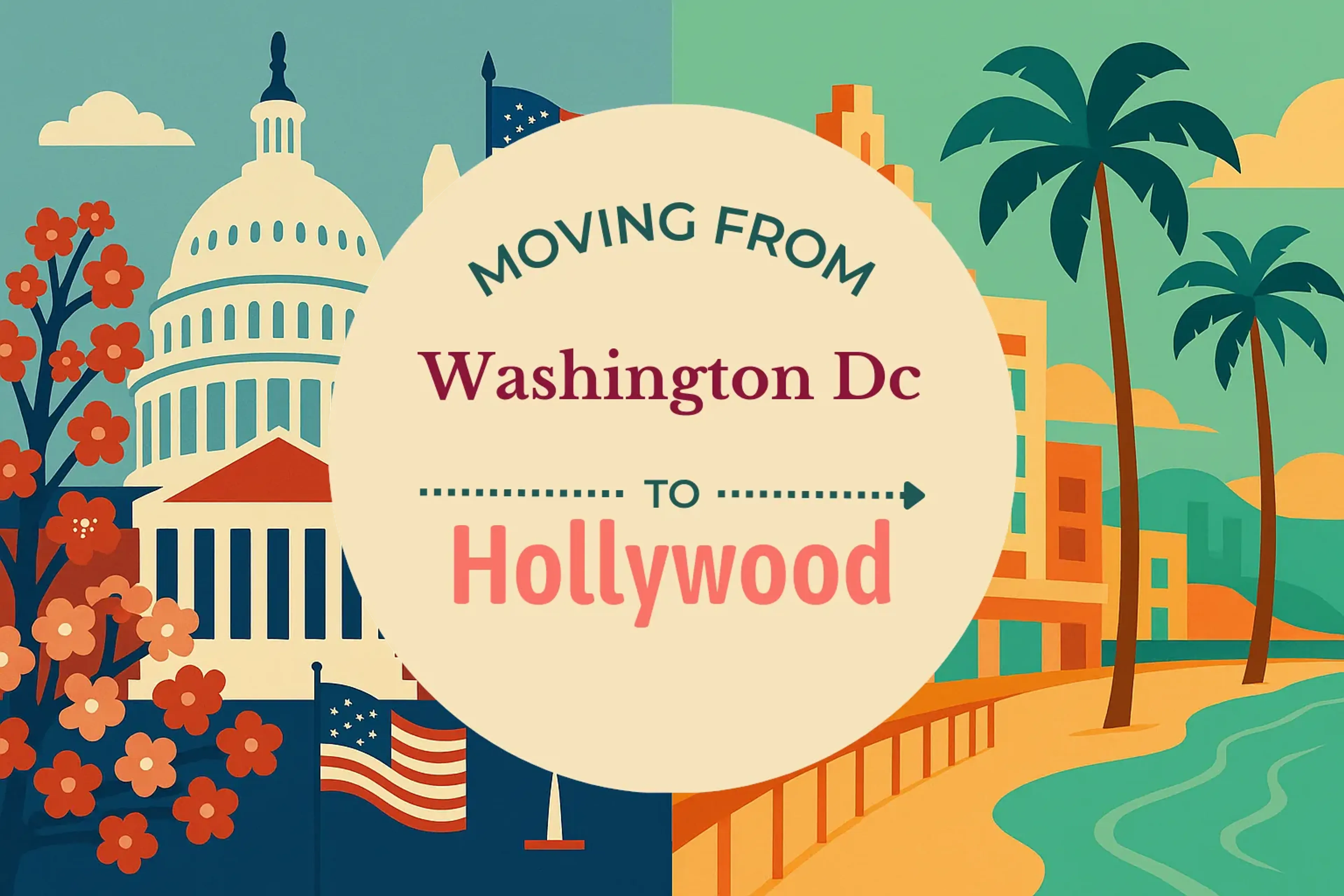 Side-by-side comparison of Washington DC to Hollywood moving companies