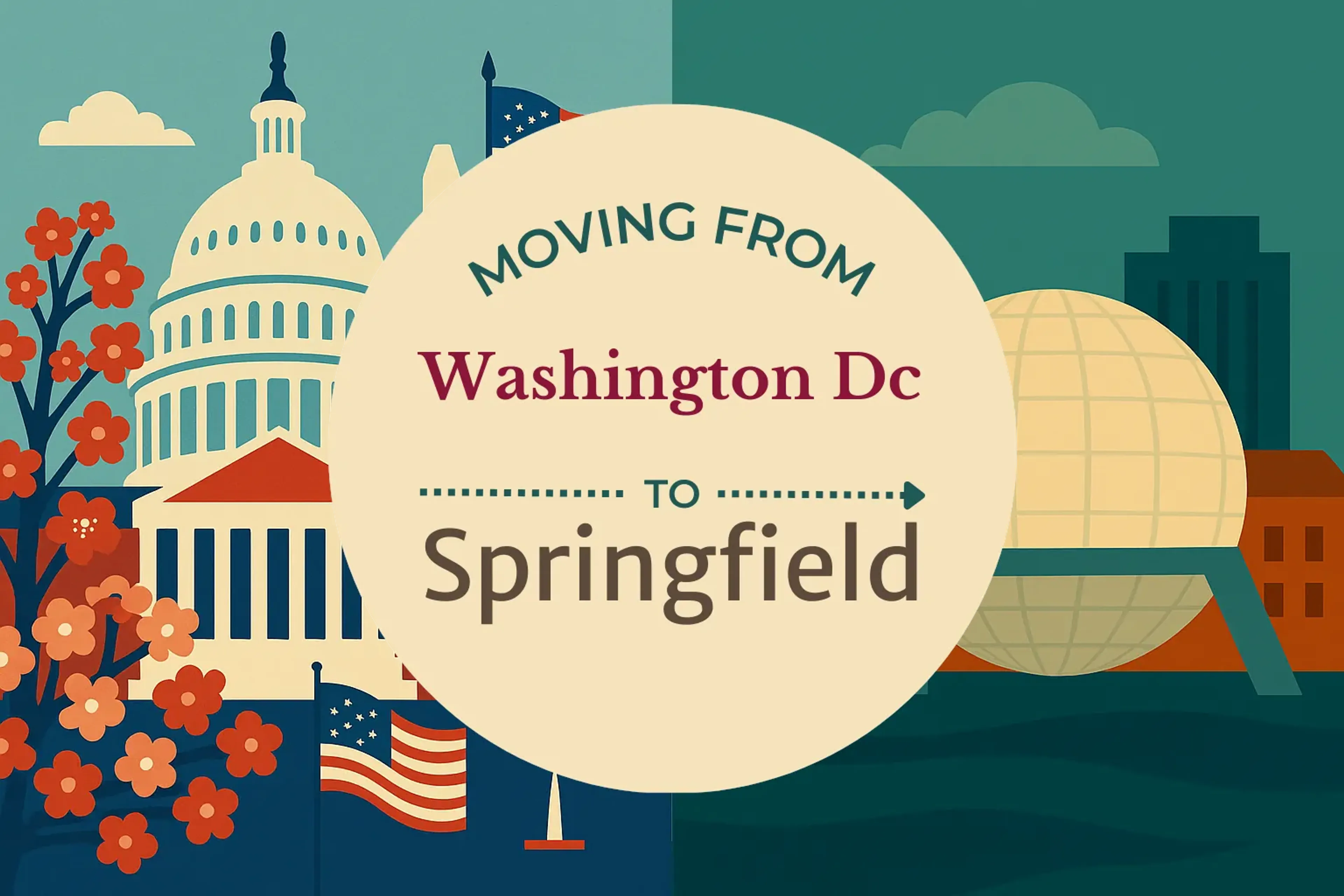 Side-by-side comparison of Washington DC to Springfield moving companies
