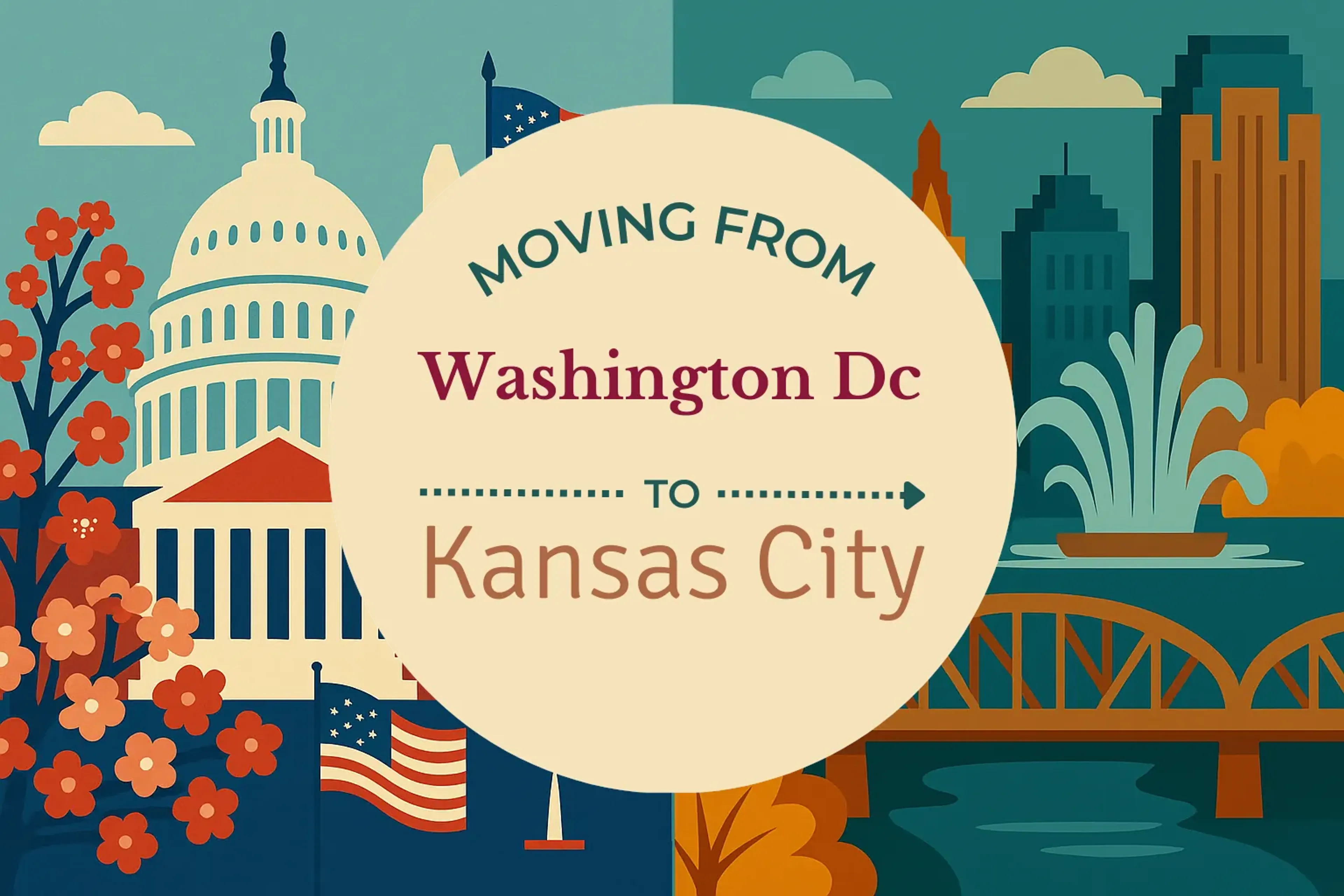 Side-by-side comparison of Washington DC to Kansas City moving companies